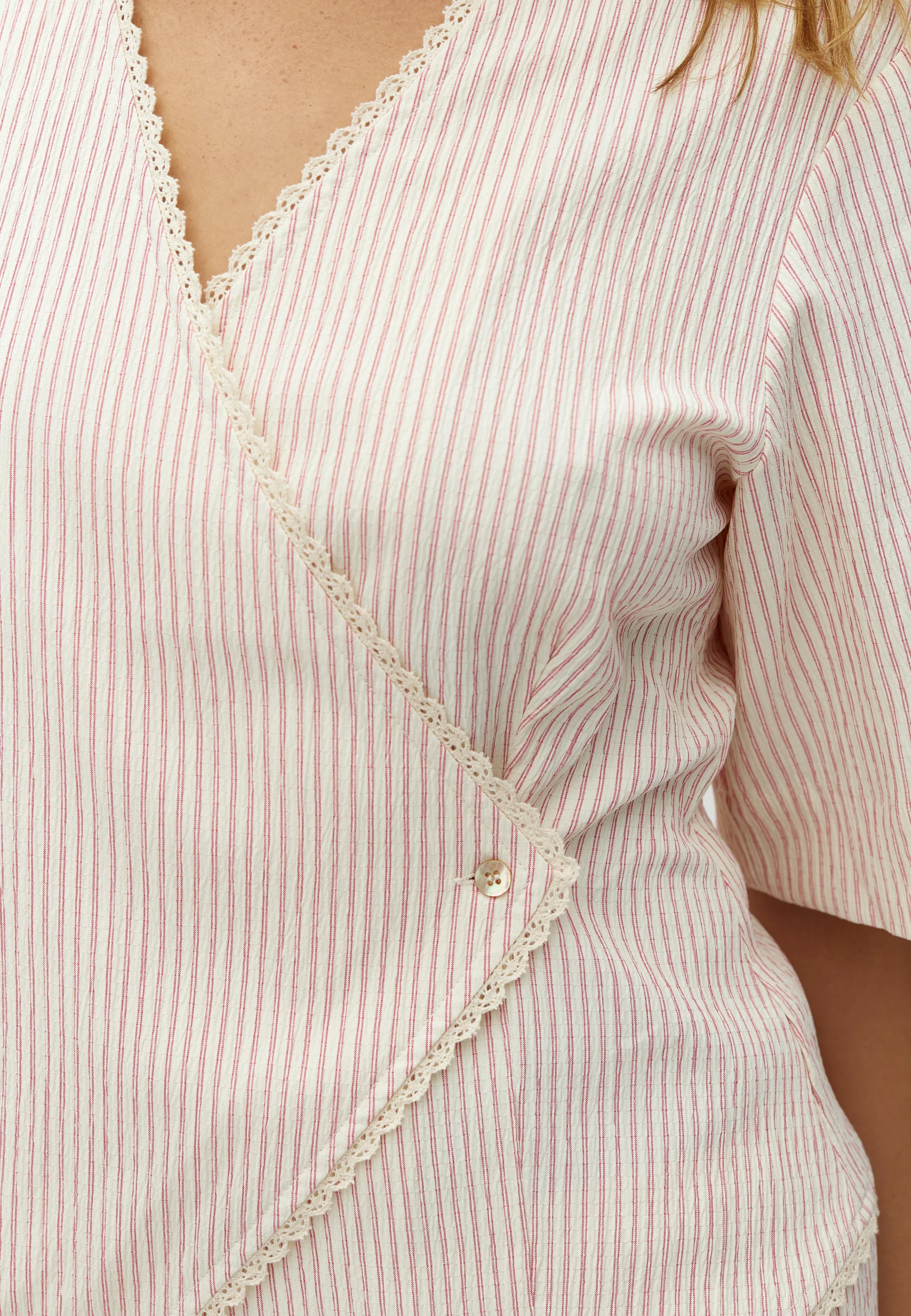 Felicca-M Blouse - Alita Red Stripe - Image 2