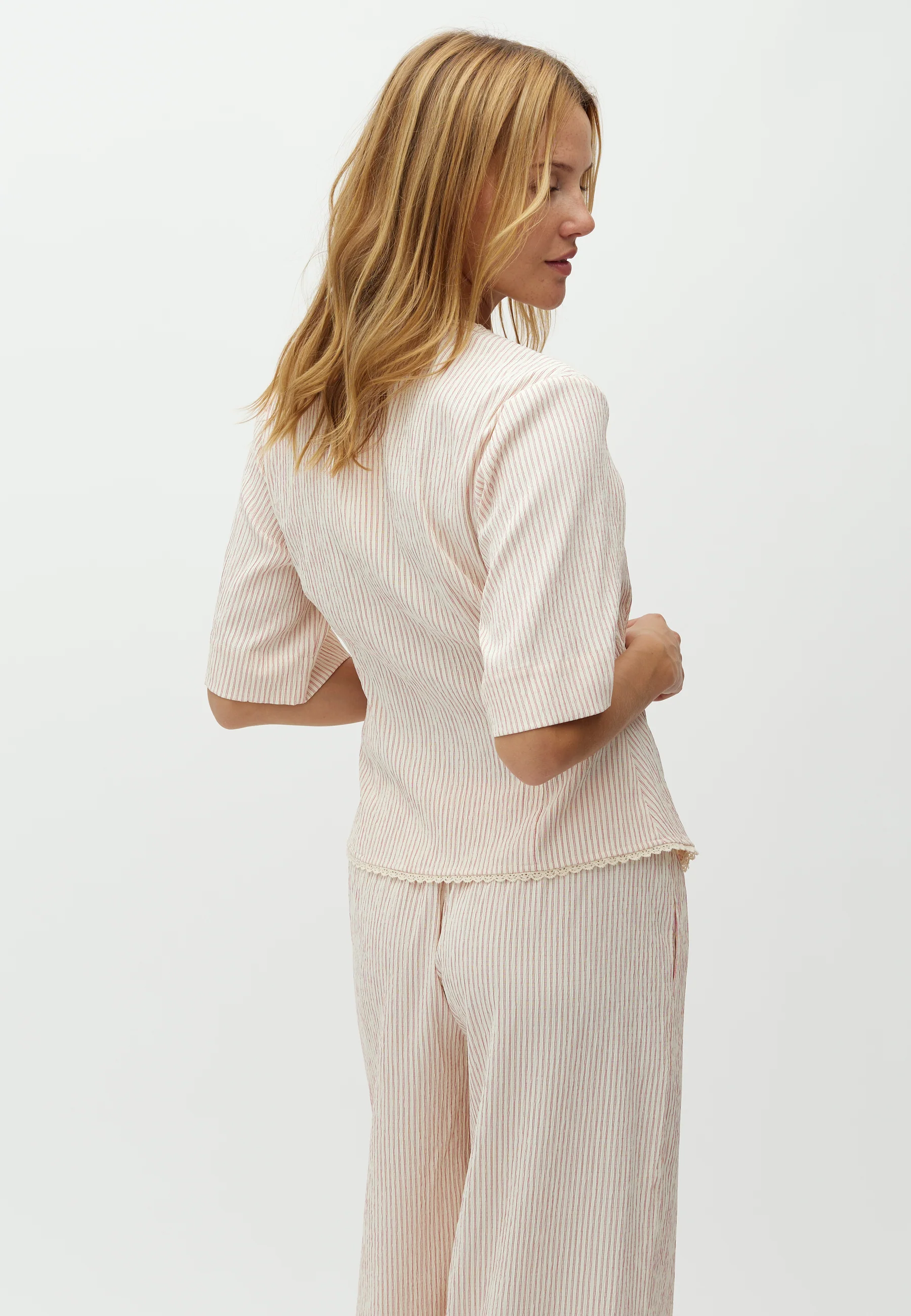 Felicca-M Blouse - Alita Red Stripe - Image 3