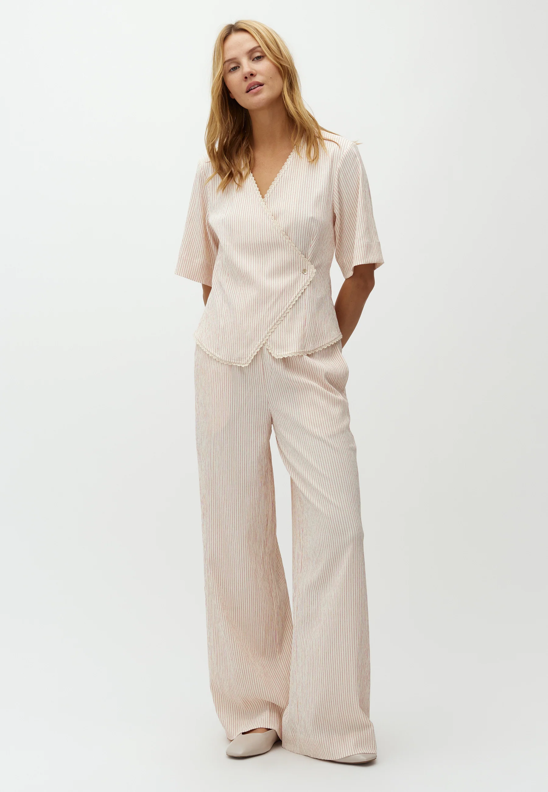 Felicca-M Blouse - Alita Red Stripe - Image 4