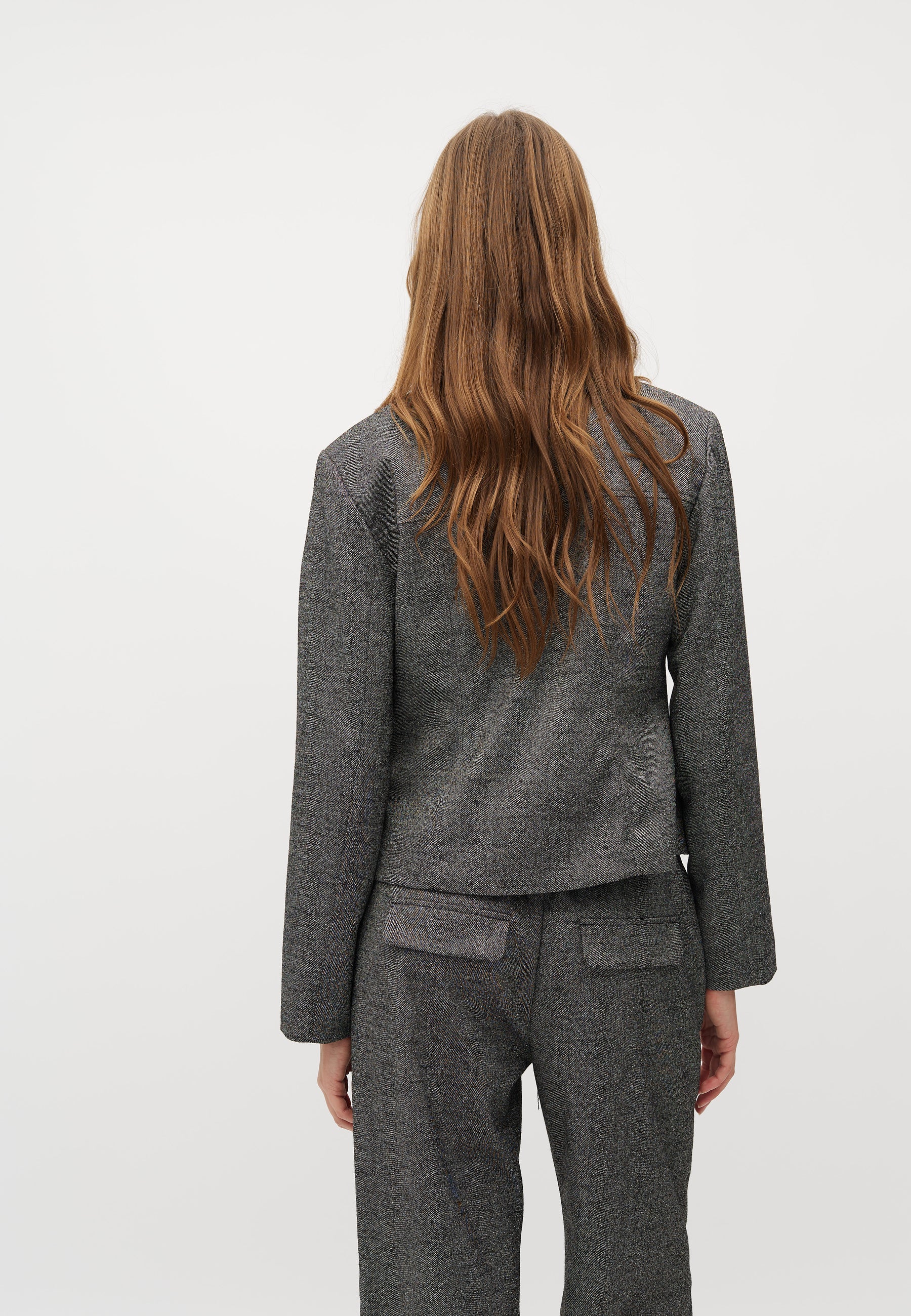 Fergi-M Blazer Shirt - Charcoal Melange - Image 3
