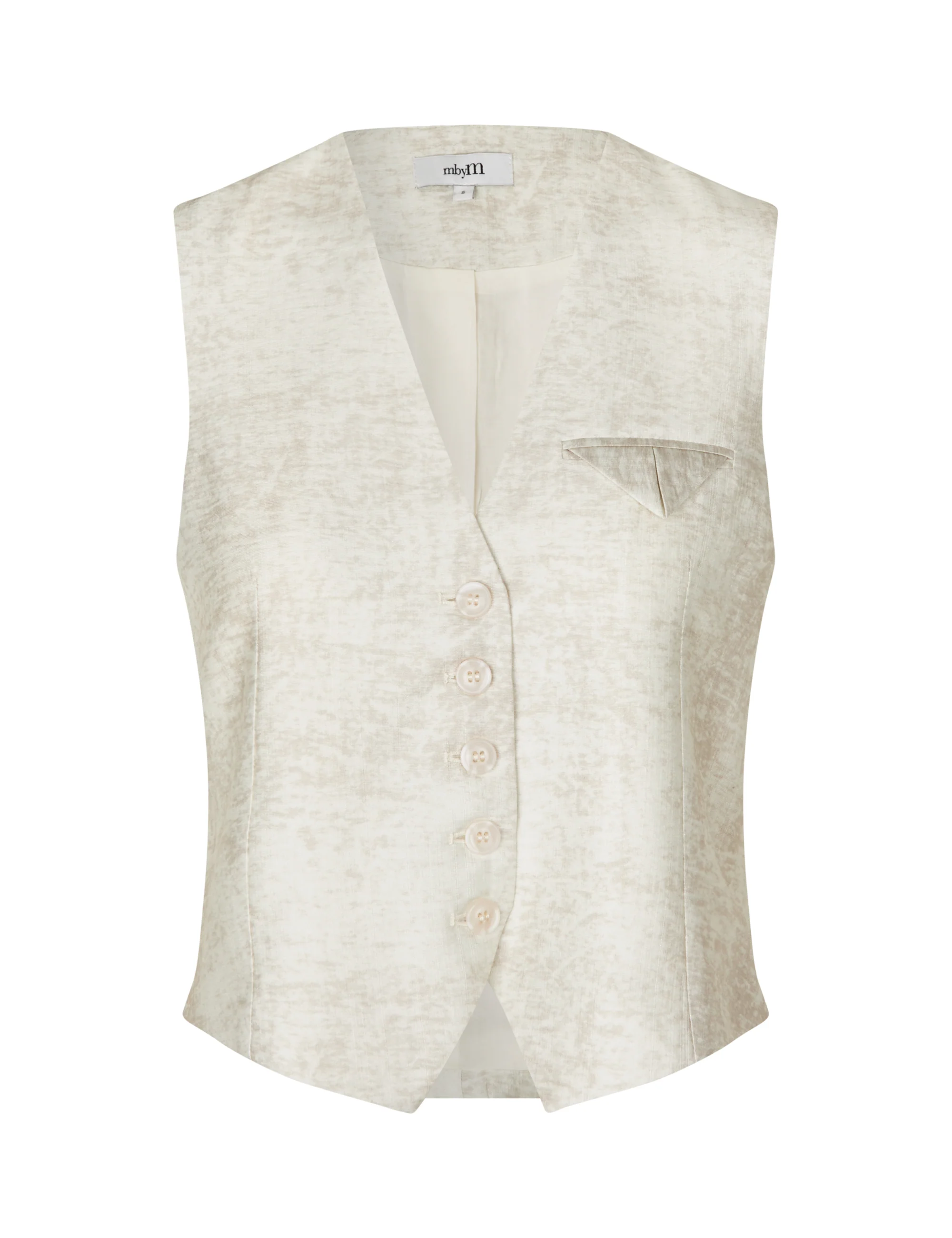 Flavio-M Waistcoat - Oyster Valana Print - Image 4