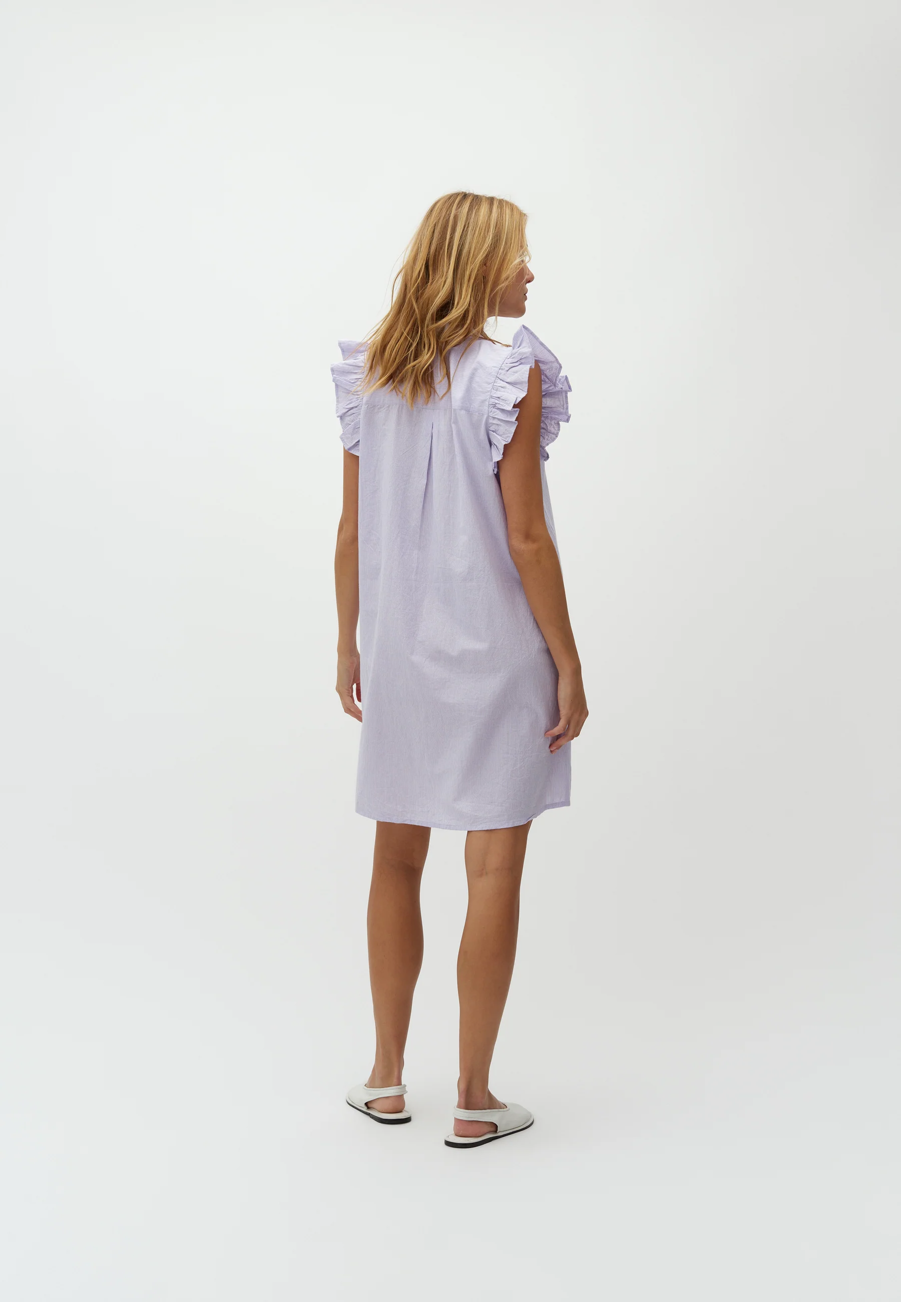 Gemala Long-M Dress - Lillac Sugar Stripe - Image 2