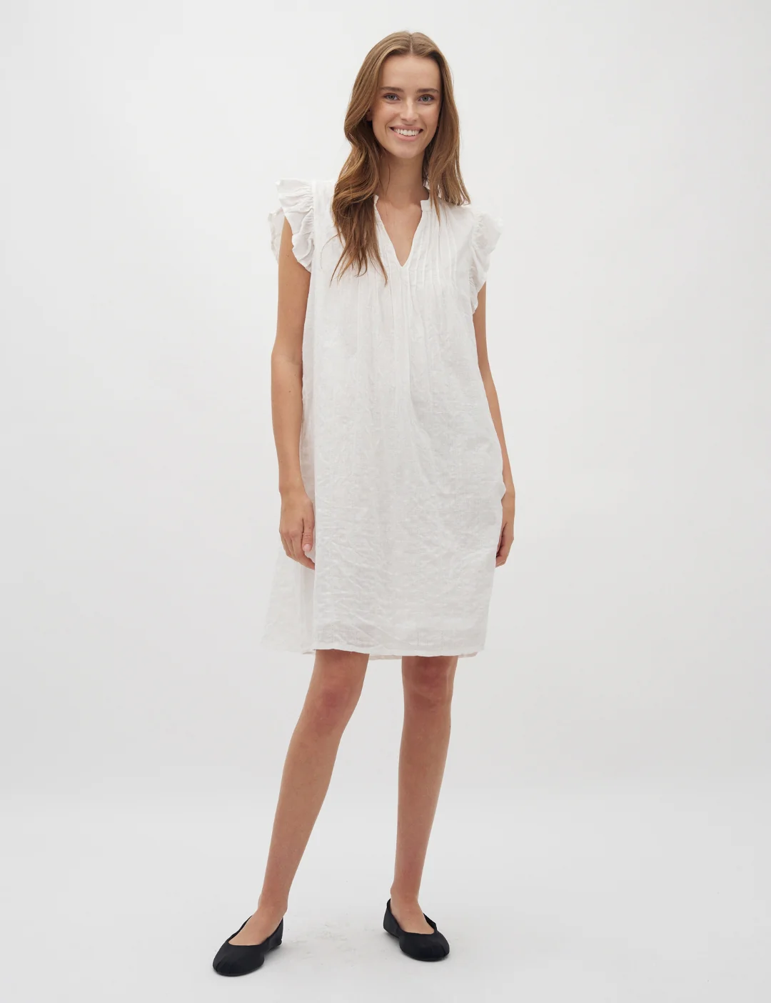 Gemala Long-M Dress - White