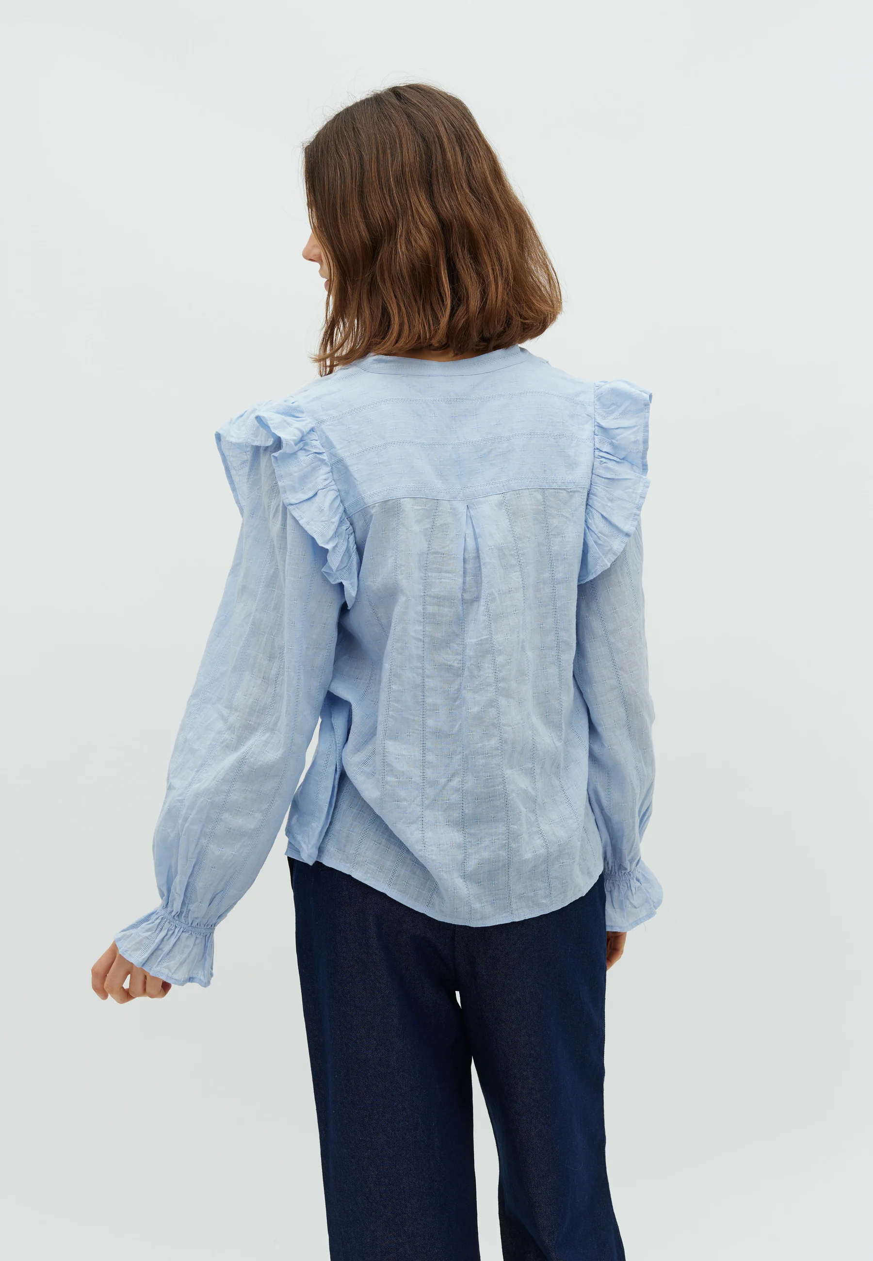 Gemala LS-M Blouse - Blue Heron - Image 3