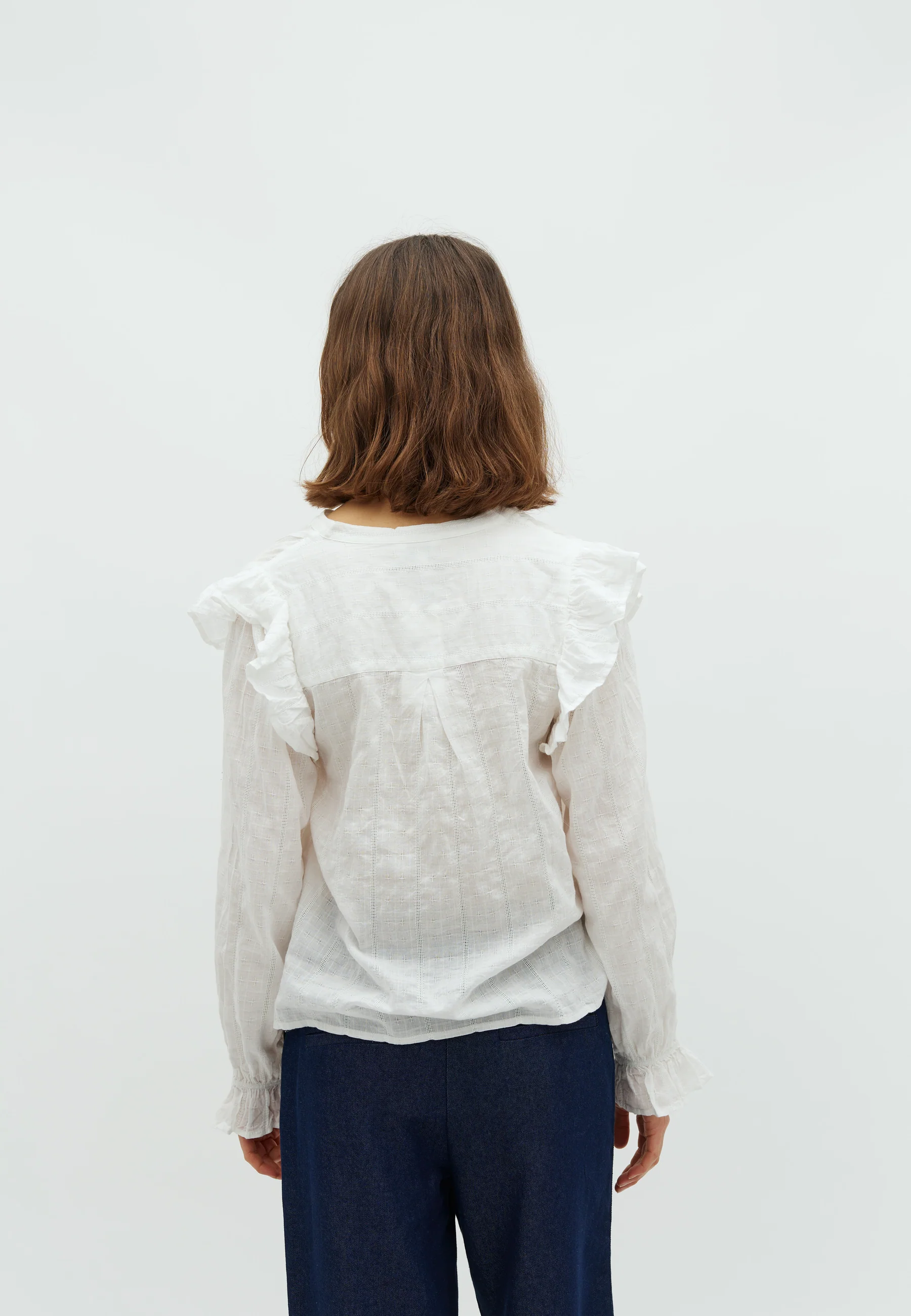 Gemala LS-M Blouse - White - Image 2
