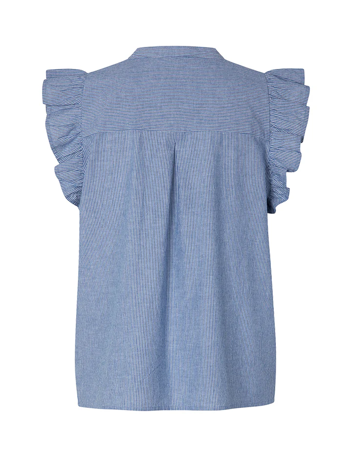 Gemala-M Top - Blue White Stripe - Image 2