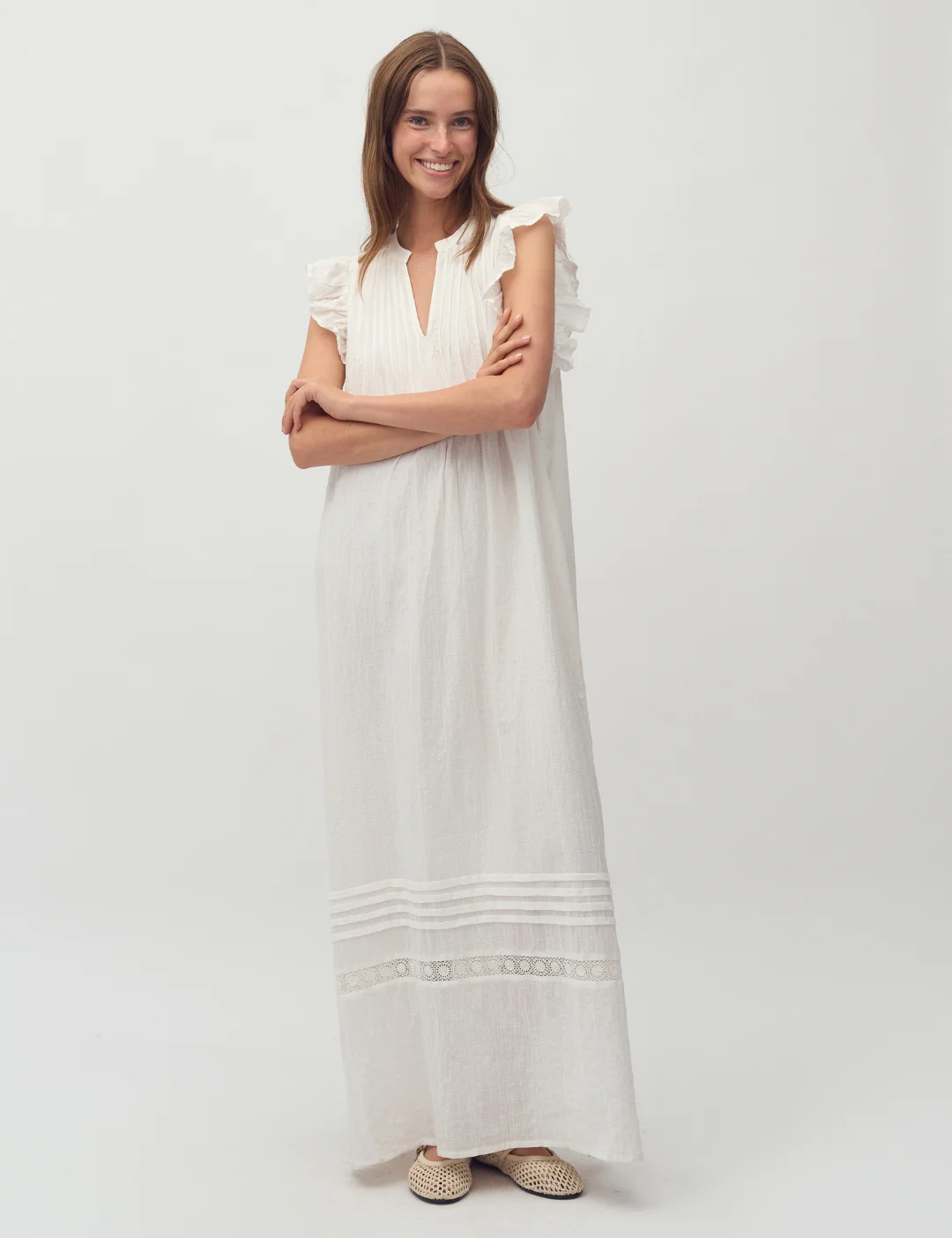 Gemala X-long-M Dress - White