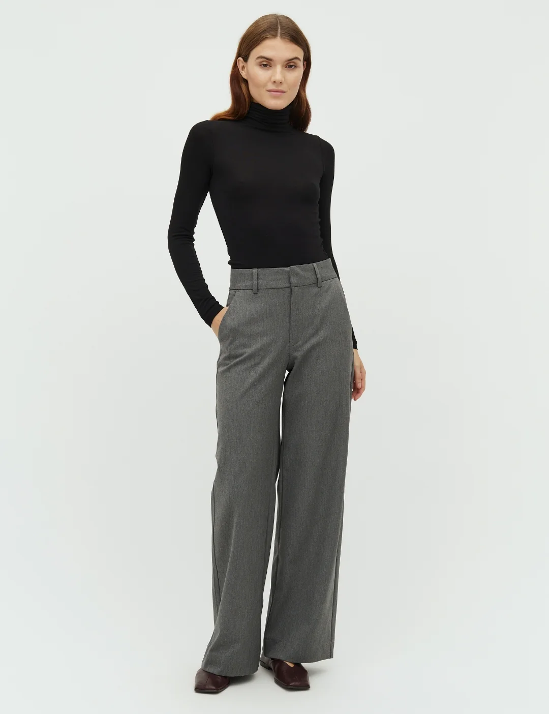 Gennie Trousers - Medium Melange