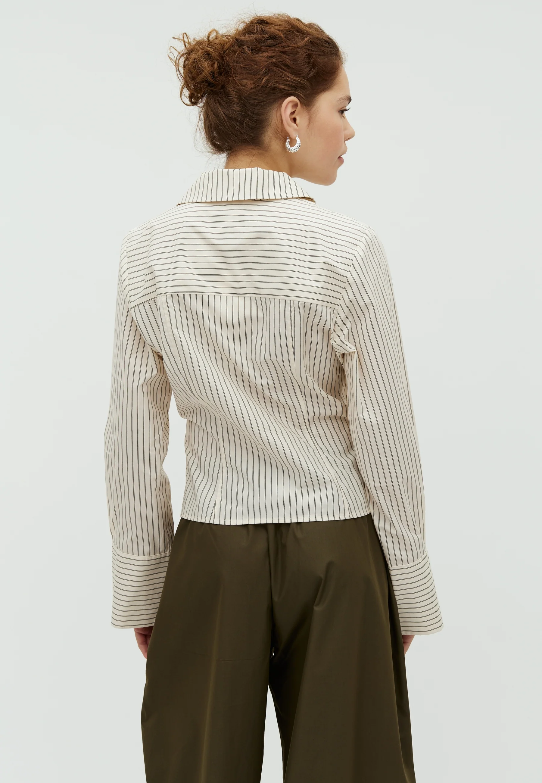 Gerri-M Shirt - Cremé Black Stripe - Image 3