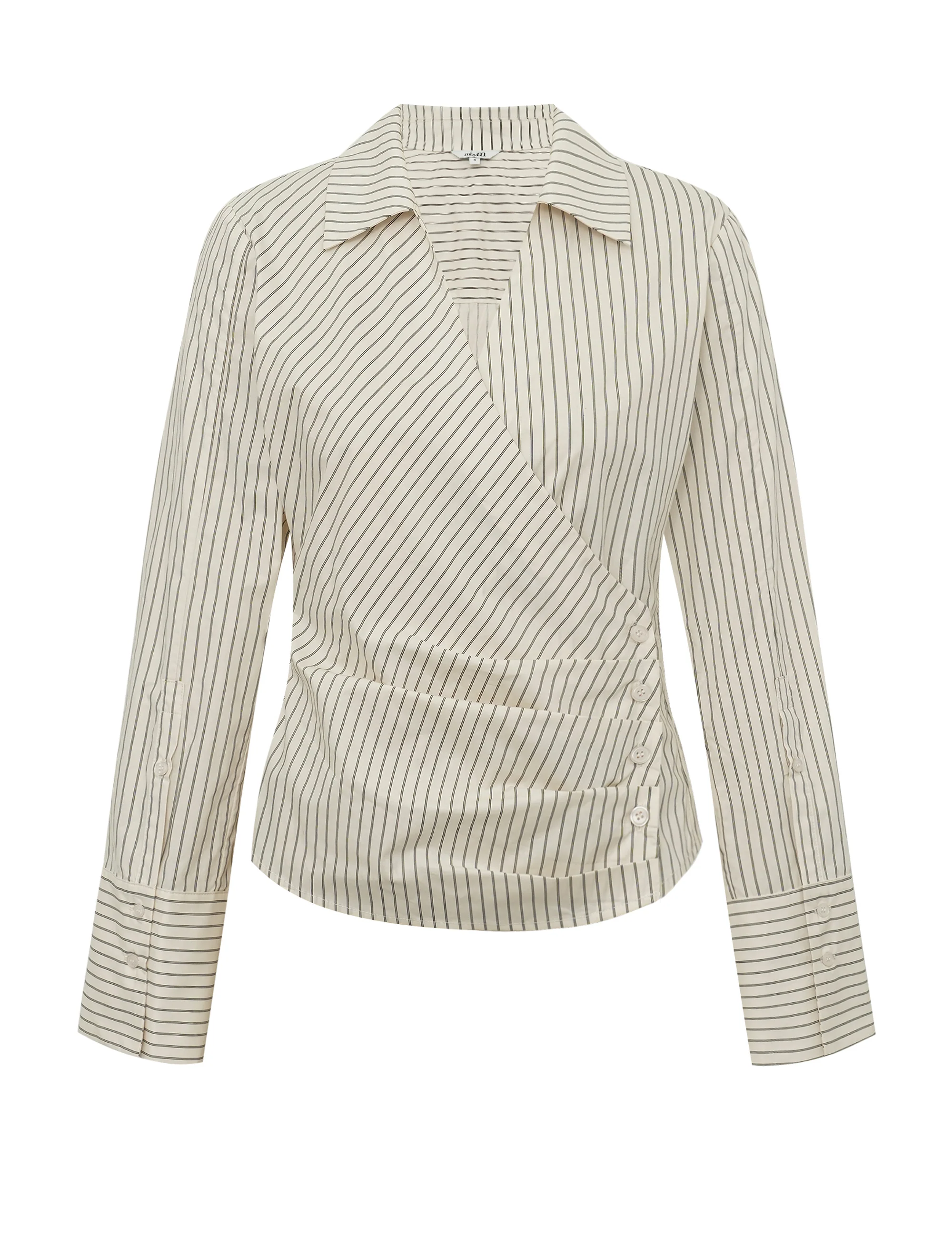 Gerri-M Shirt - Cremé Black Stripe - Image 4