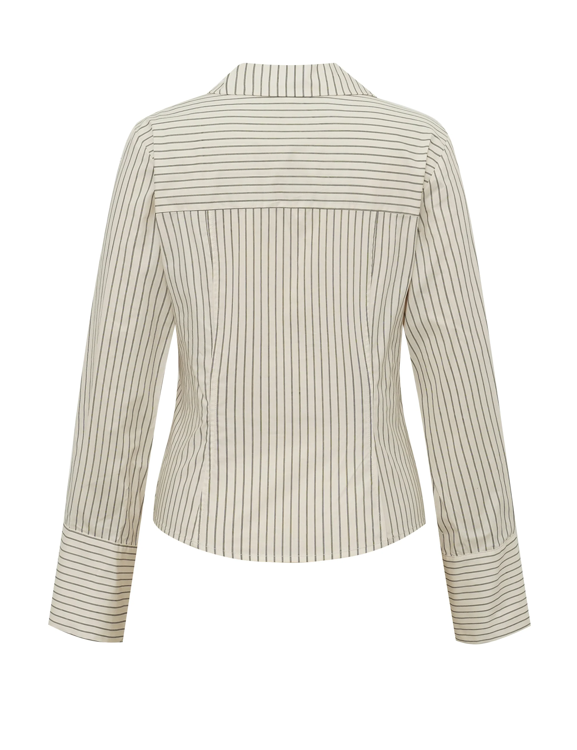 Gerri-M Shirt - Cremé Black Stripe - Image 5