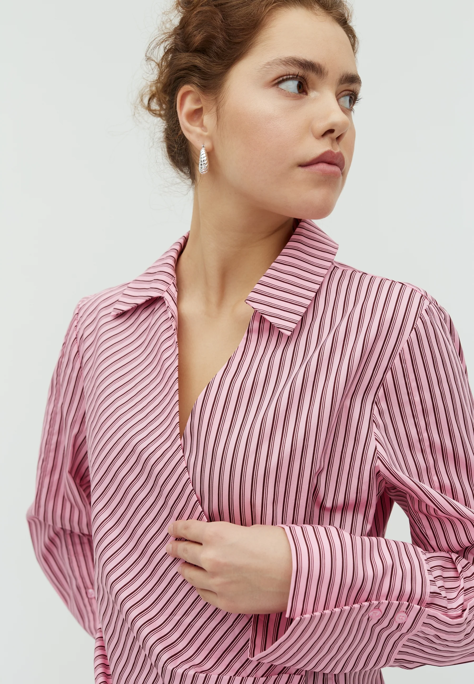 Gerri-M Shirt - Pink Bordeaux Stripe - Image 2