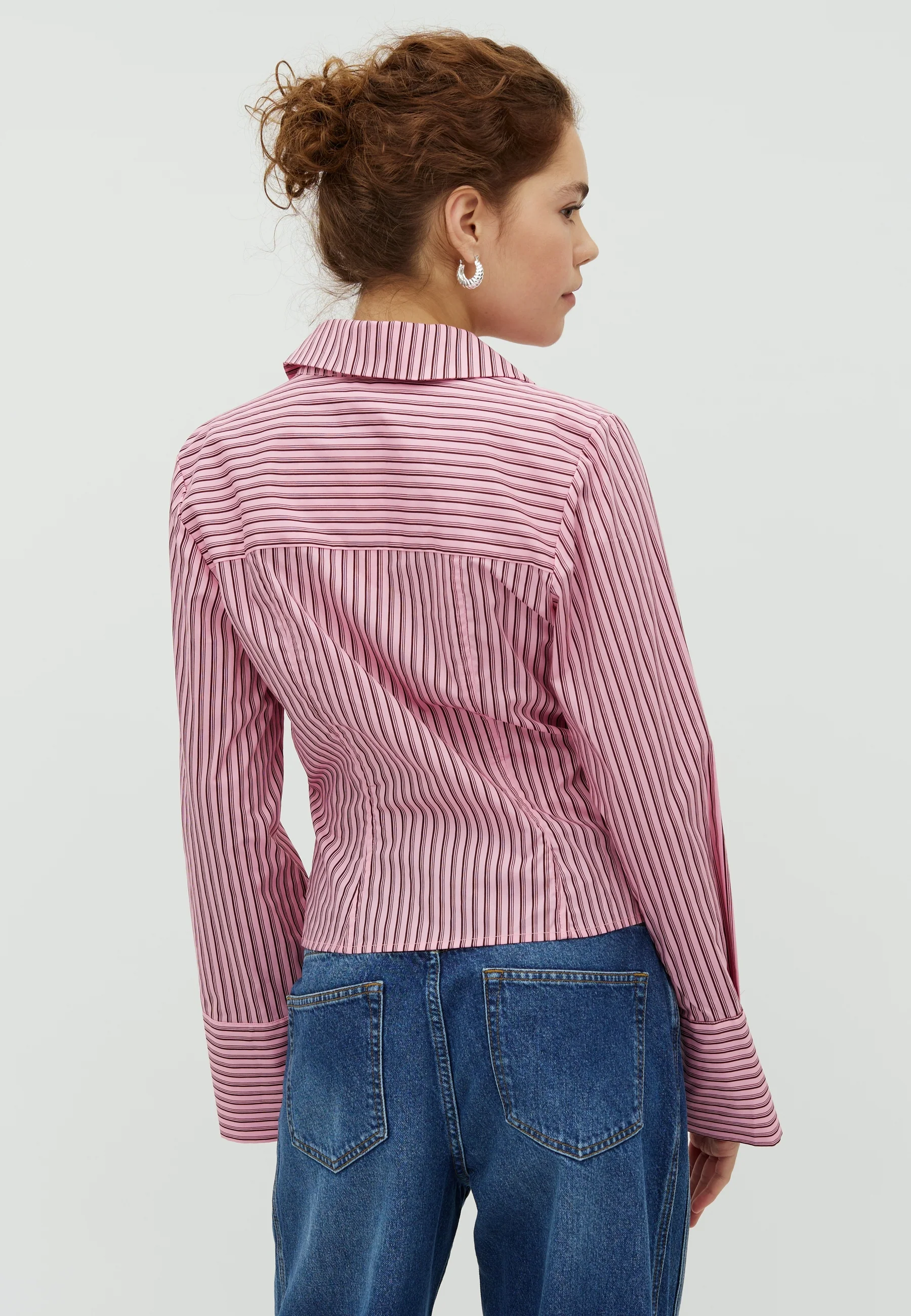 Gerri-M Shirt - Pink Bordeaux Stripe - Image 3