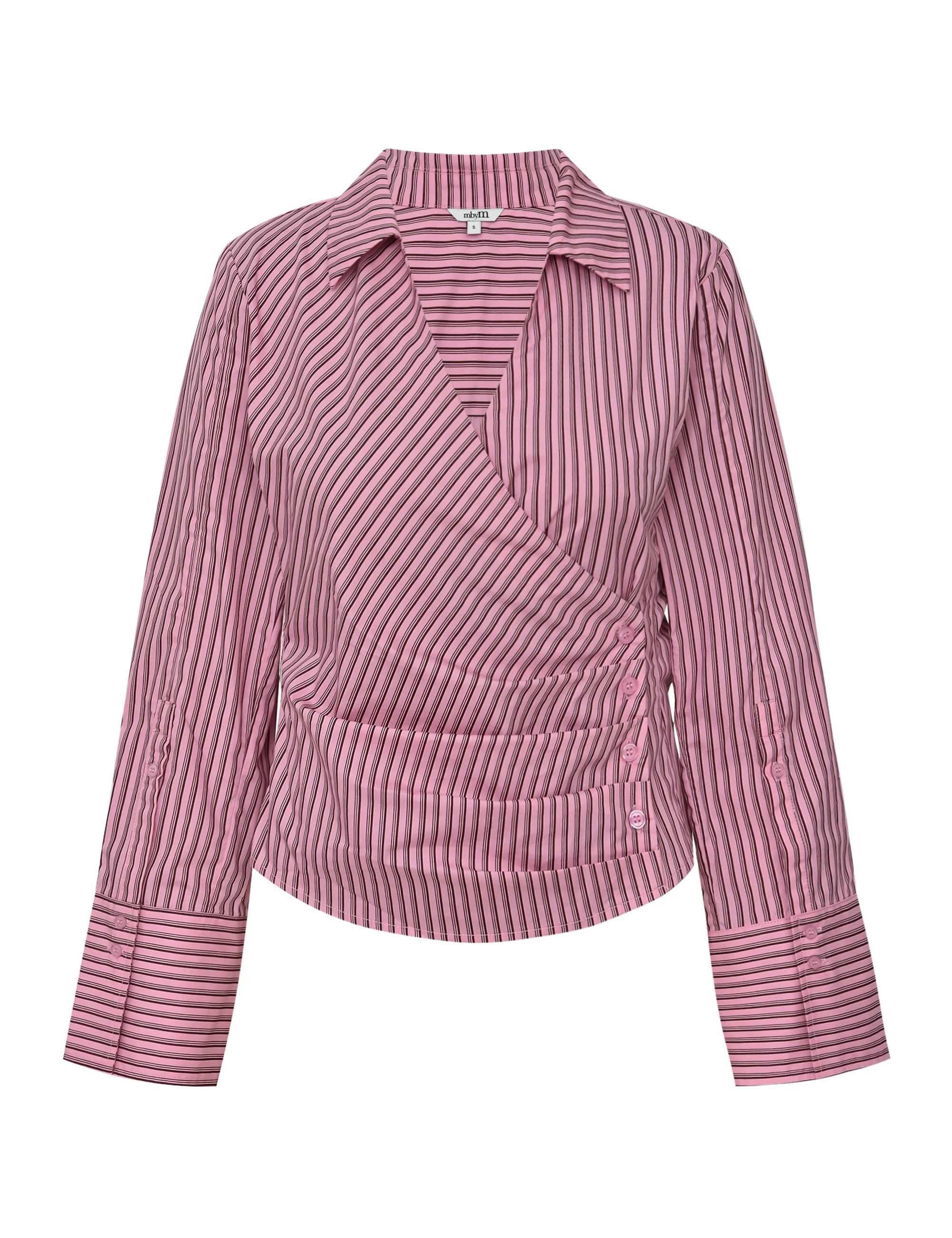 Gerri-M Shirt - Pink Bordeaux Stripe - Image 4