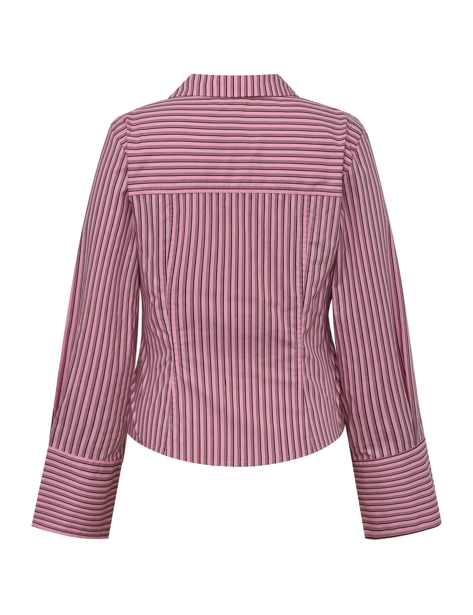 Gerri-M Shirt - Pink Bordeaux Stripe - Image 5