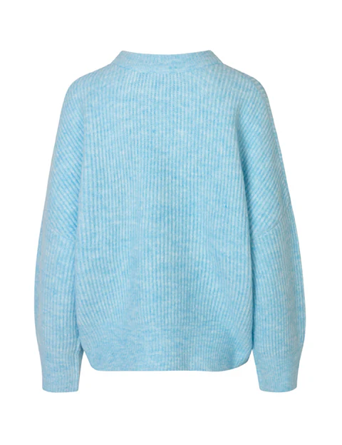 Gillian Knit Sweater - Aqua Light Melange - Image 2