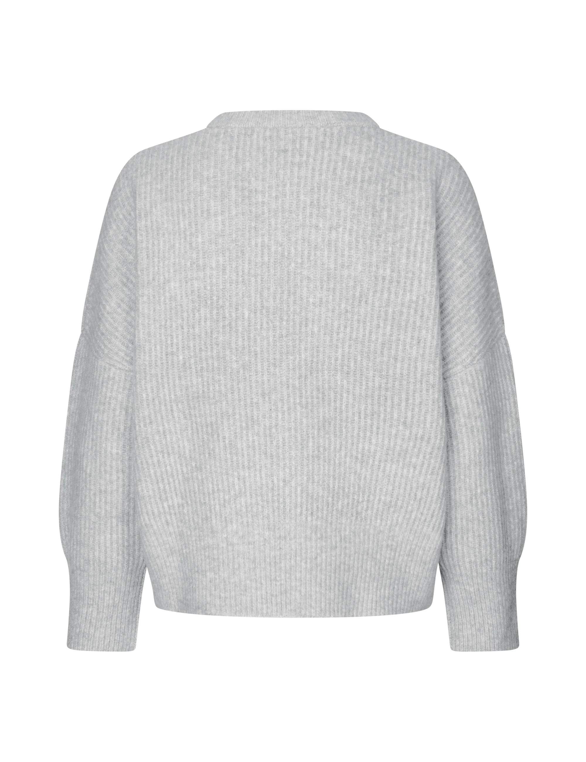 Gillian Knit Sweater - Light Grey Melange - Image 4