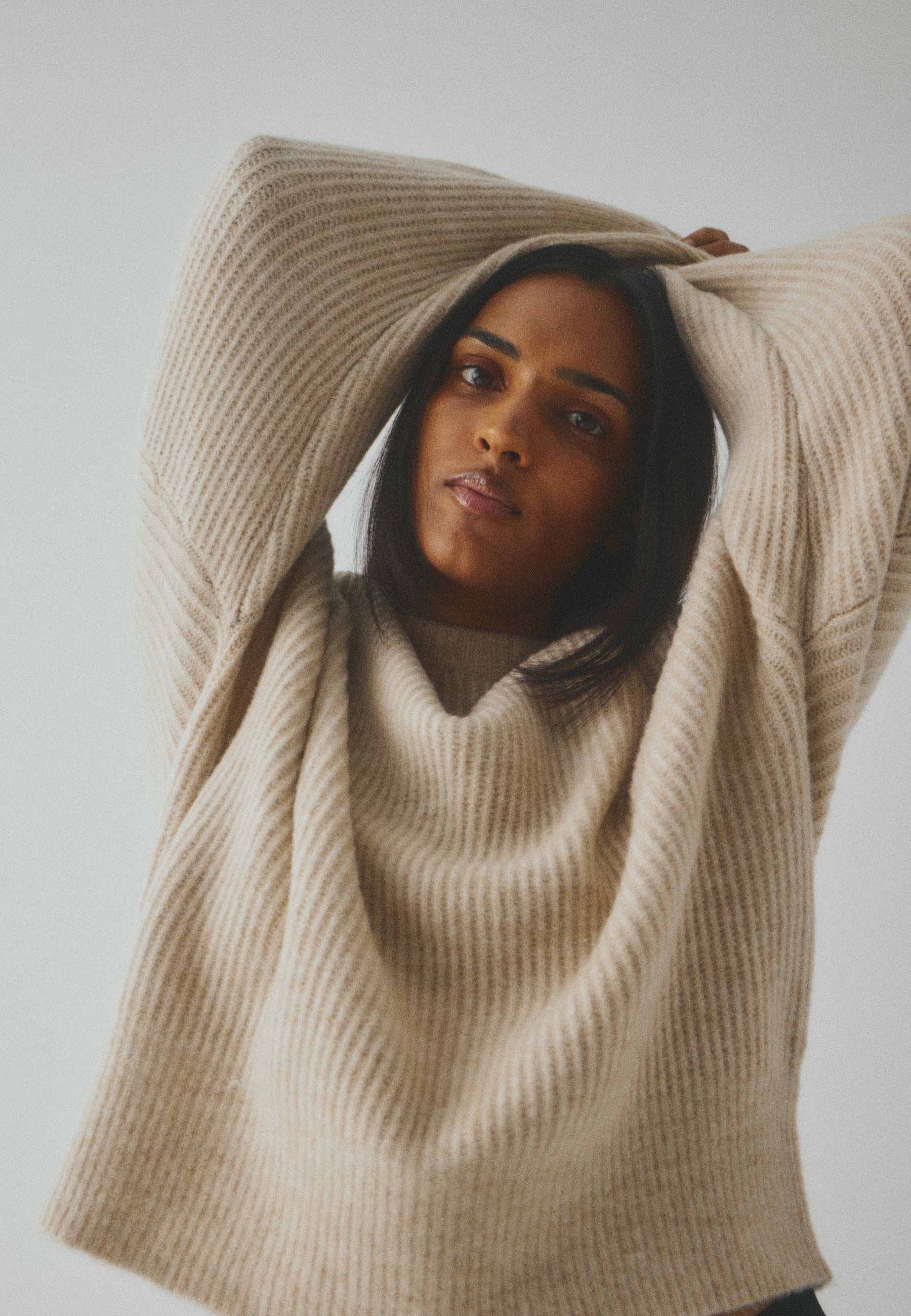 Gillian Knit Sweater - Oyster Melange - Image 9