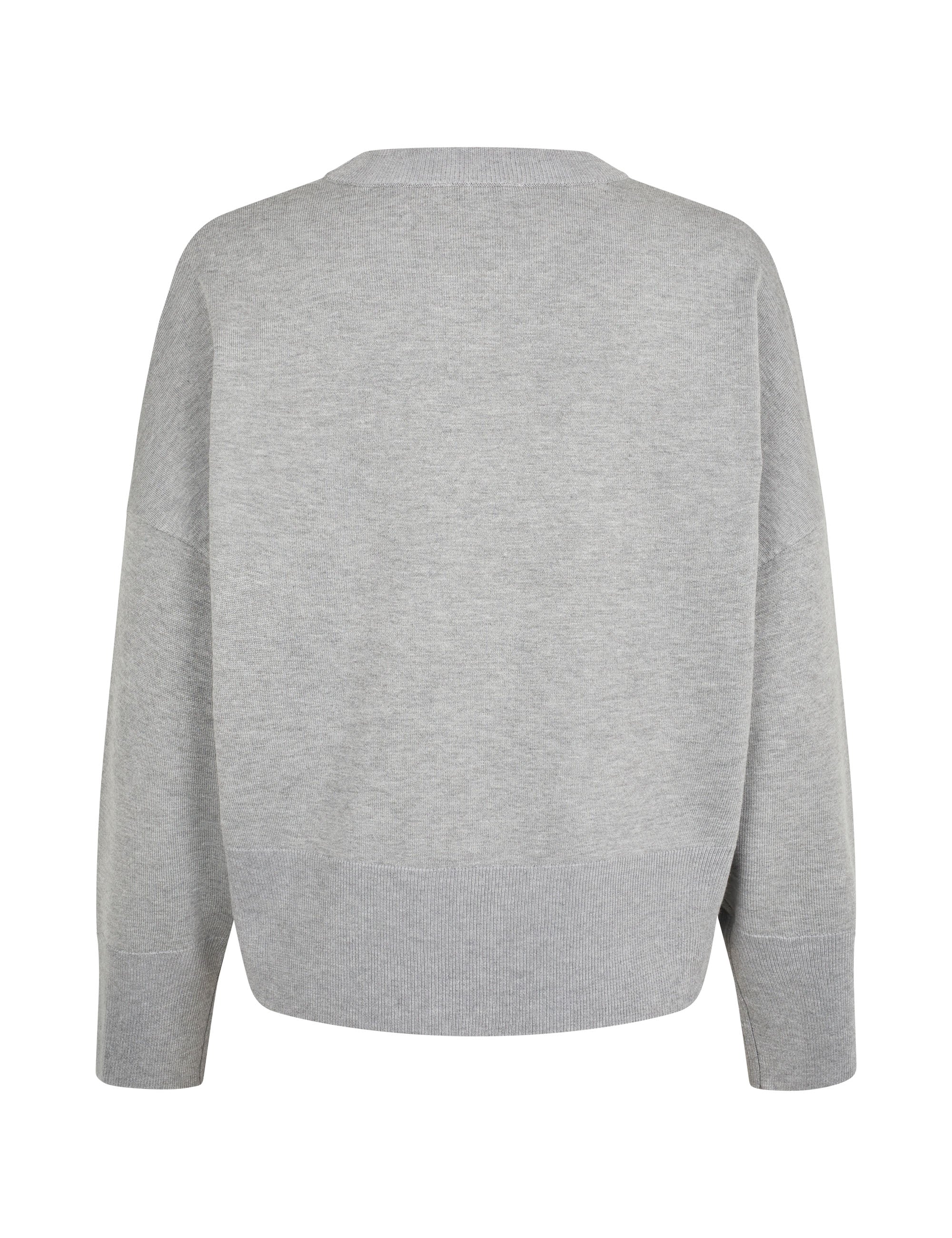 Gillian-M Knit Sweater - Light Grey Melange - Image 2