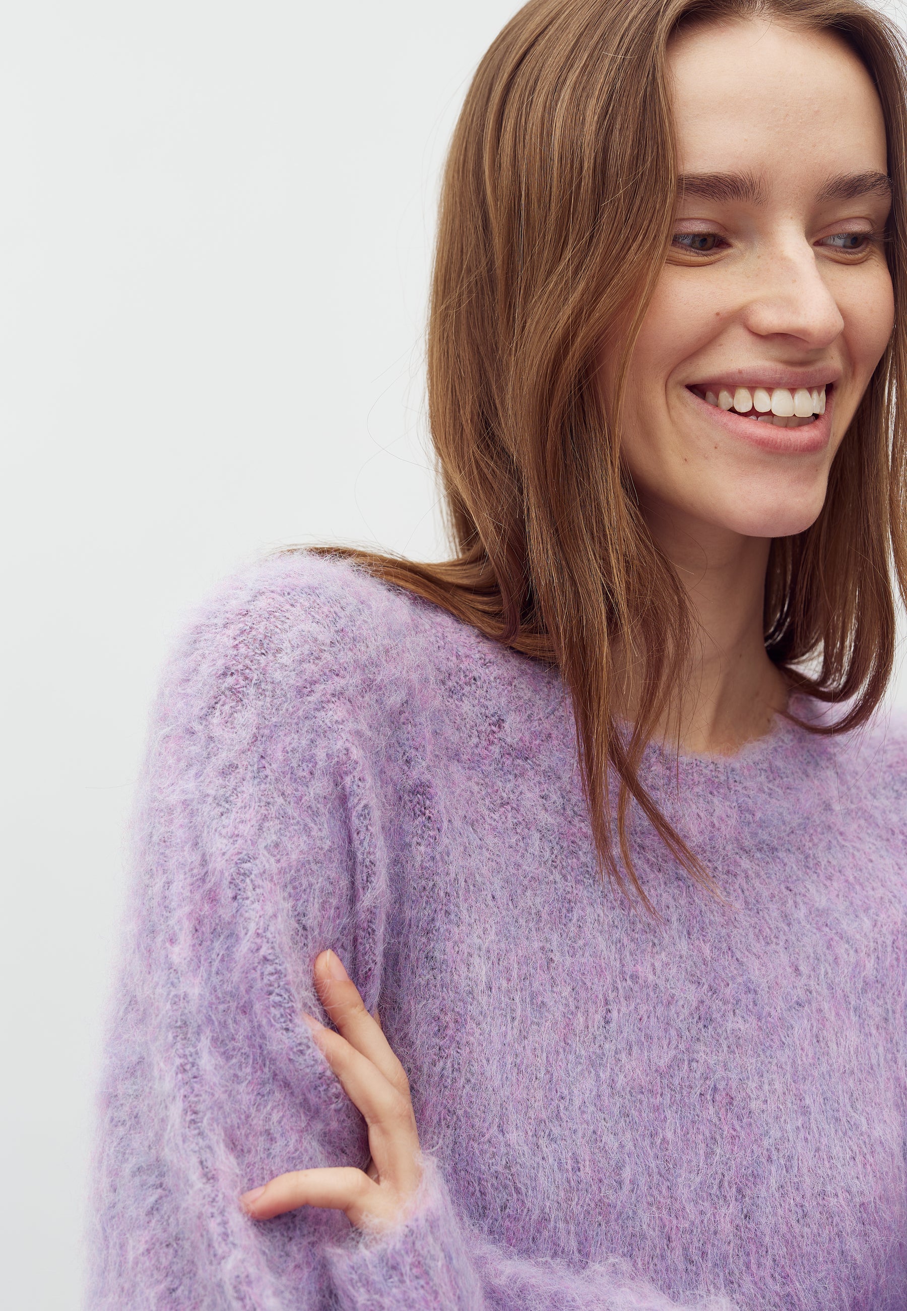 Gillis-M Knit Sweater - Gentle Violet Melange - Image 4