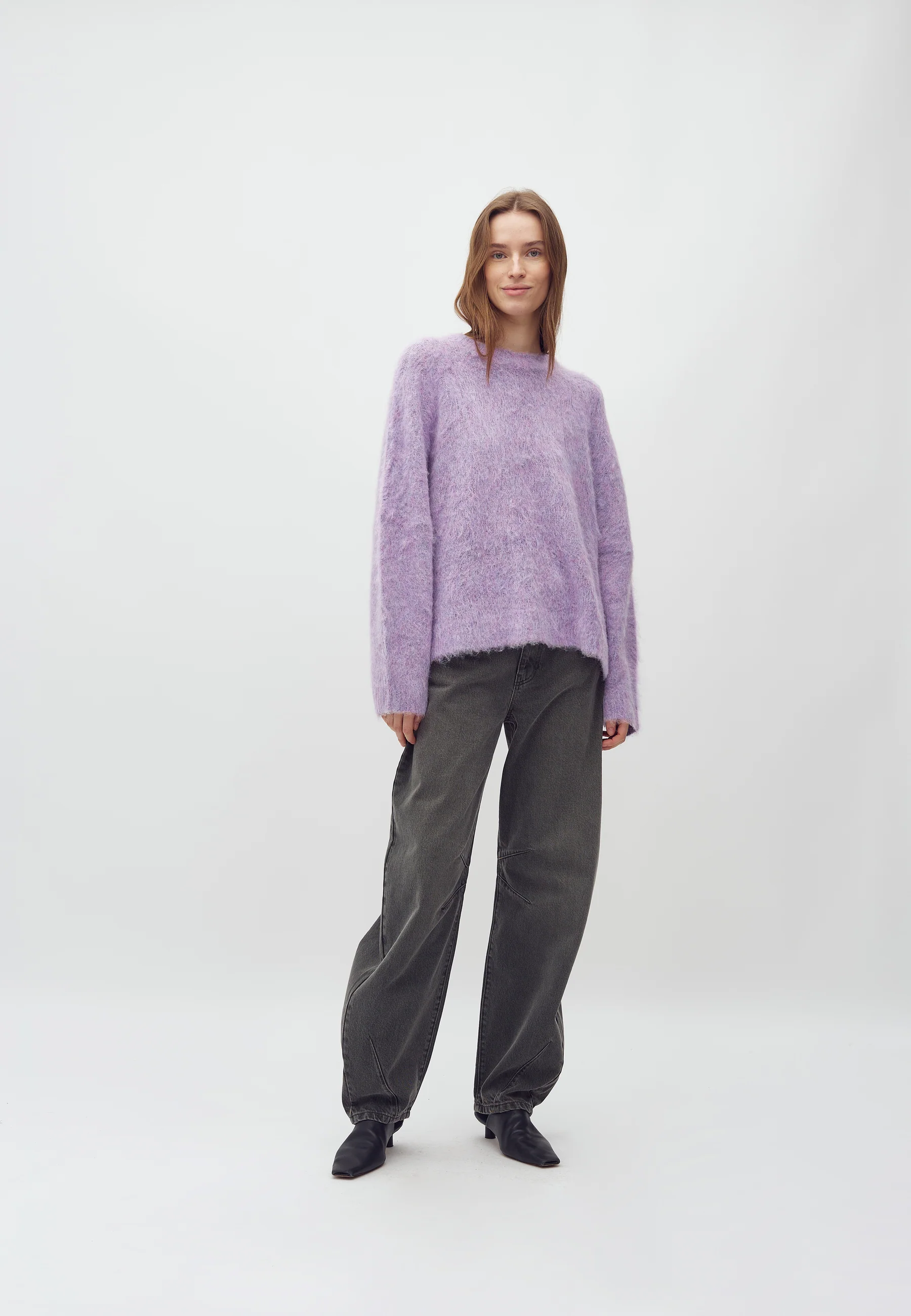 Gillis-M Knit Sweater - Gentle Violet Melange - Image 6