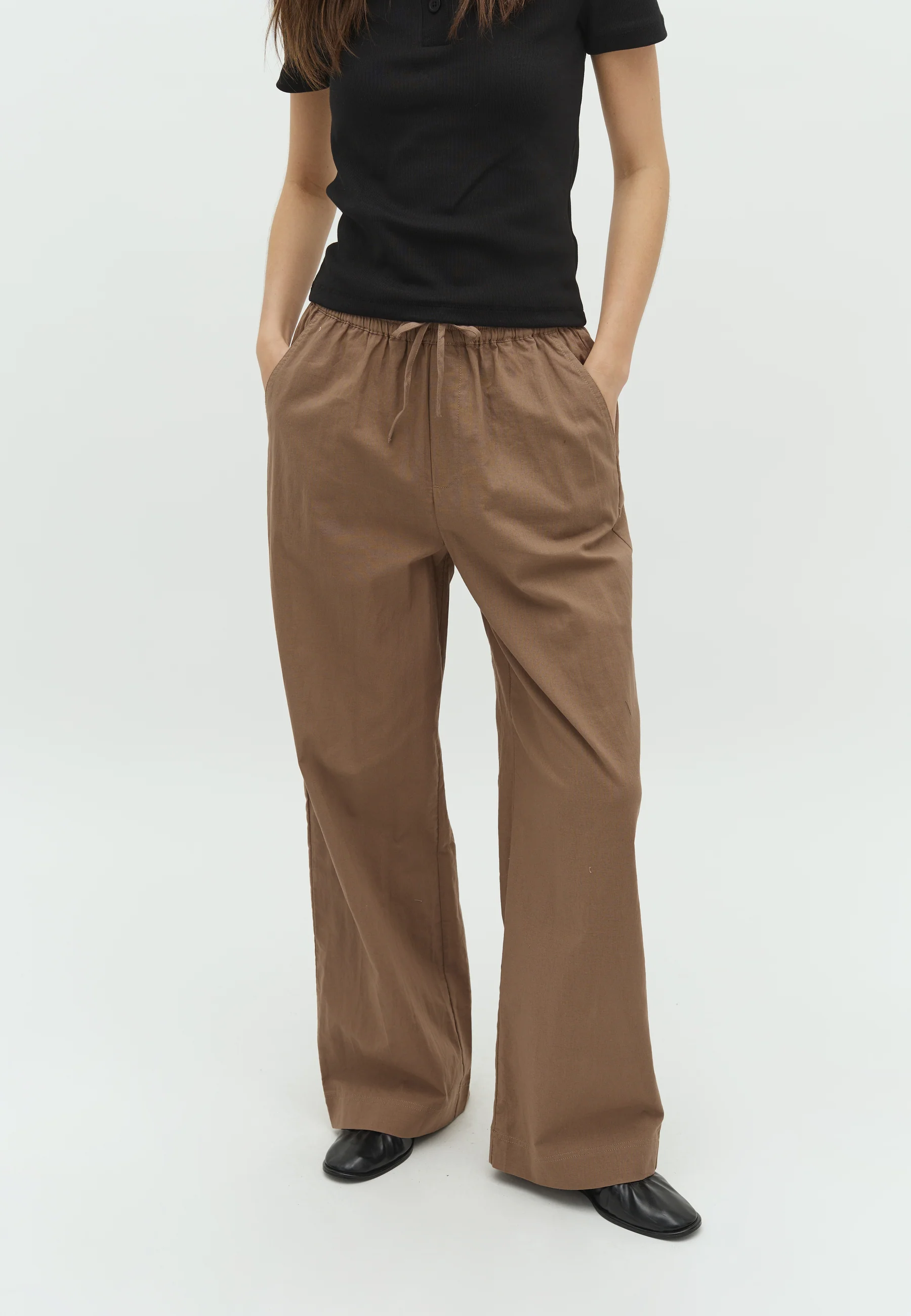 Grasielle-M Trousers - Fossil Brown - Image 2