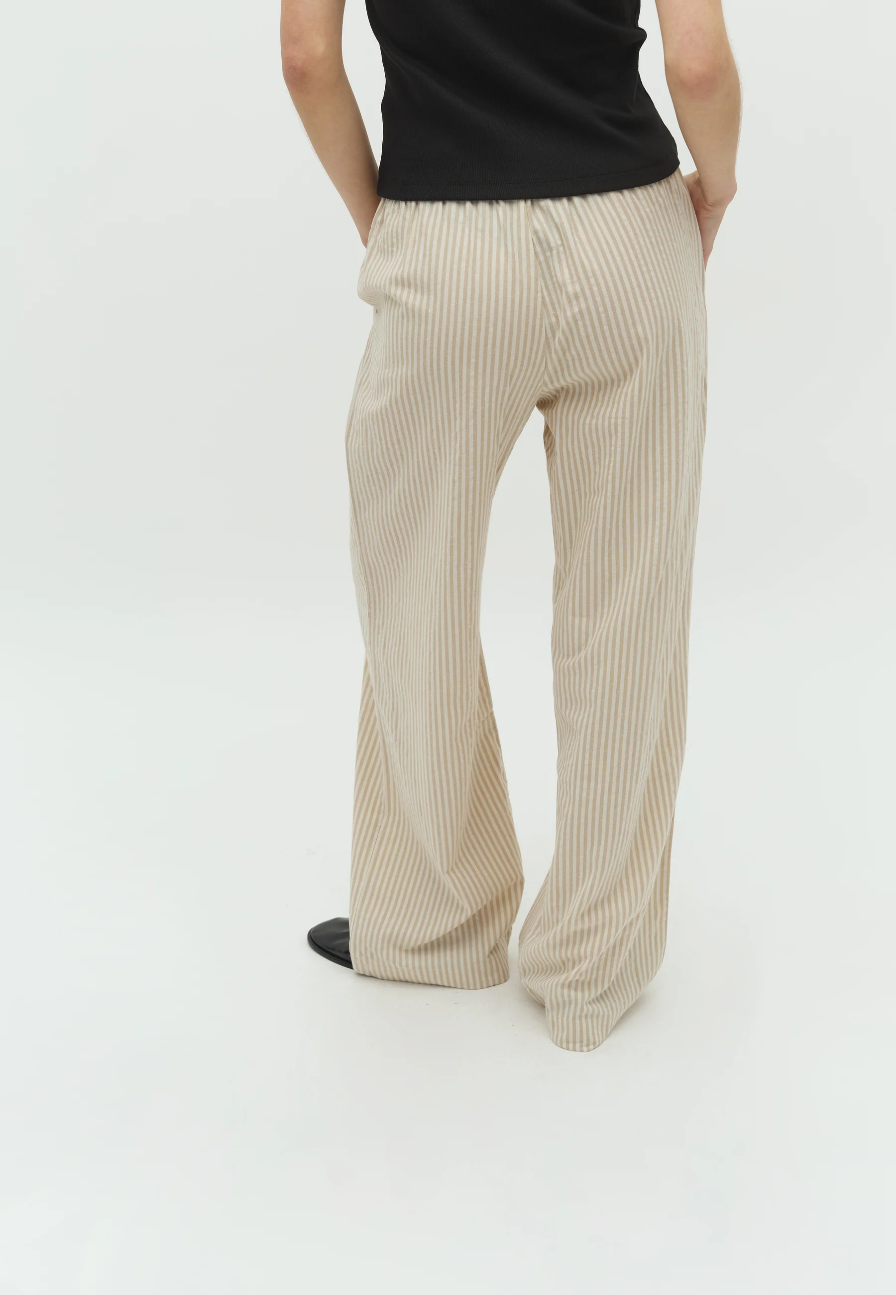 Grasielle-M Trousers - Sugar Sand Stripe - Image 3