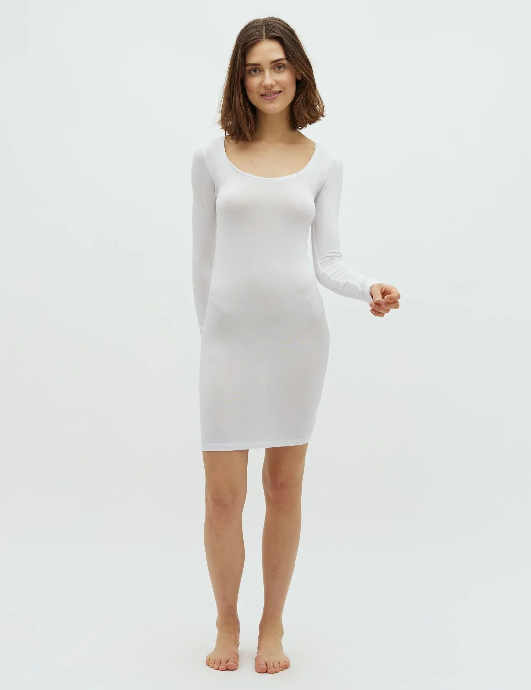 Hanna Basic Dress - Optical White