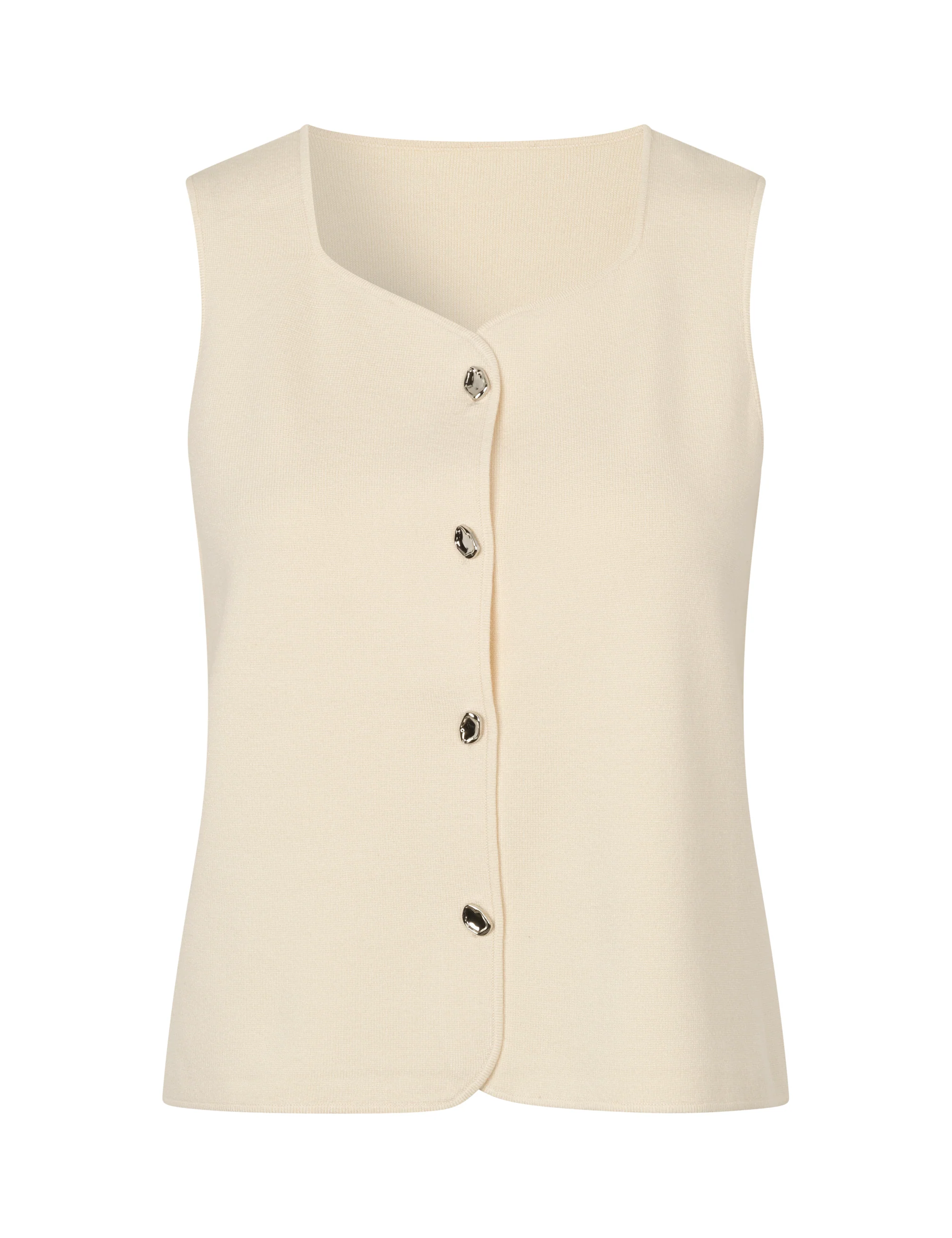 Hearttie-M Knit Vest - Sugar