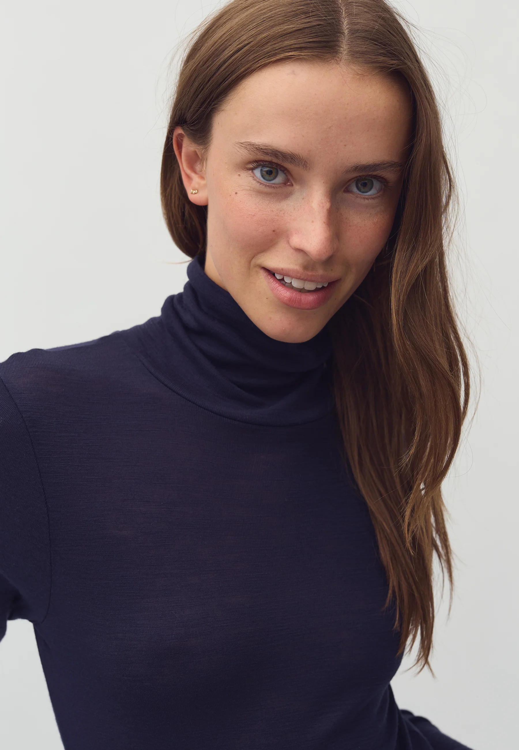 Ina Basic Blouse - Navy Blue - Image 3