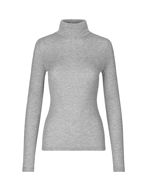 Ina Basic Top - Light Grey Melange