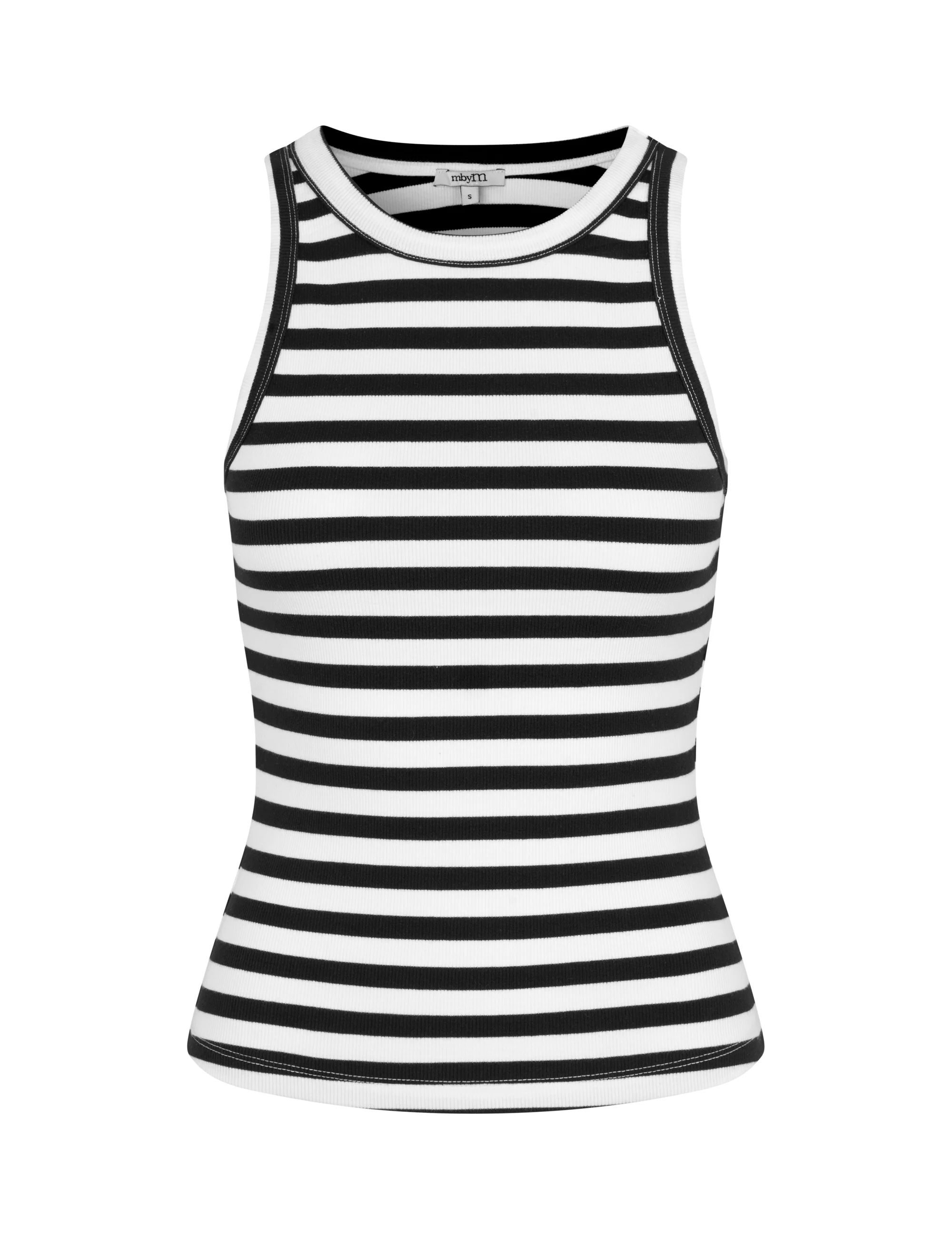 Jaxson-M Top - White Black Stripe