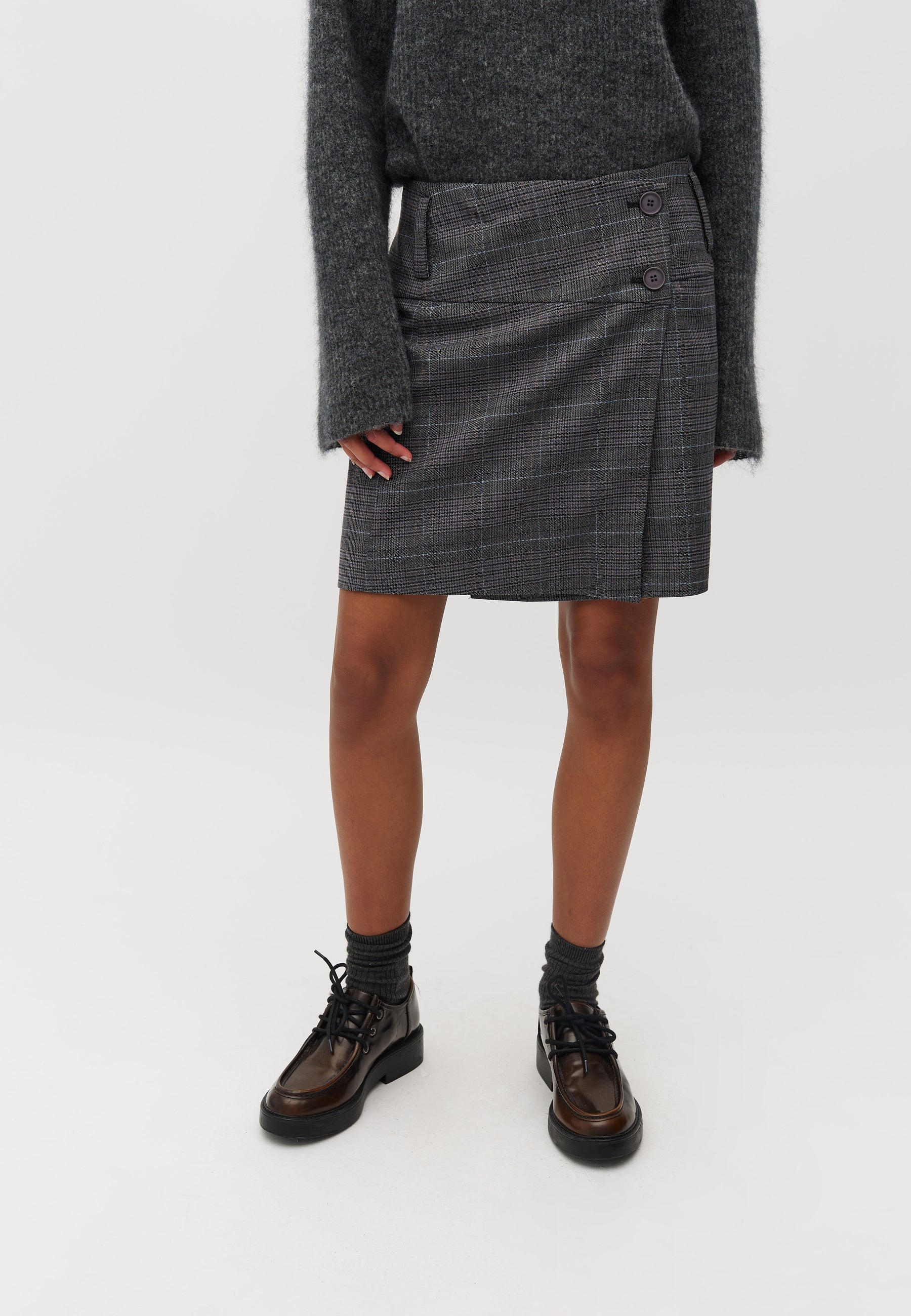 Jeani-M Skirt - Grey Check - Image 2