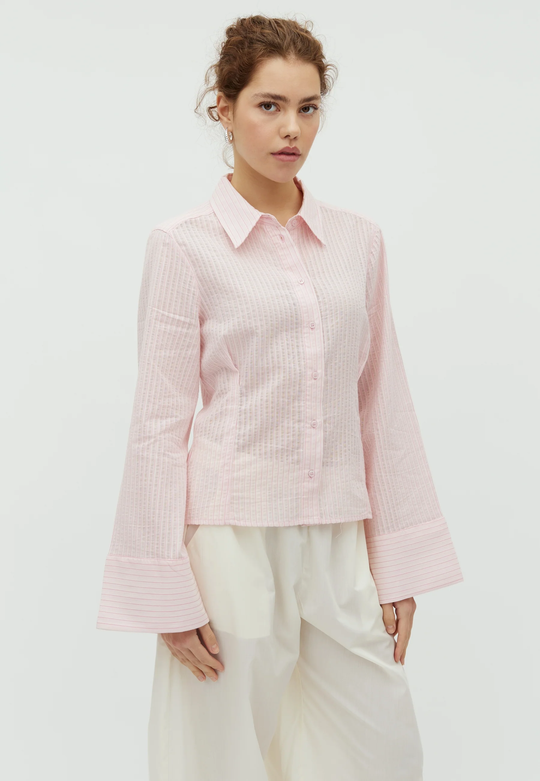 Kalanna-M Shirt - Pale Pink Stripe
