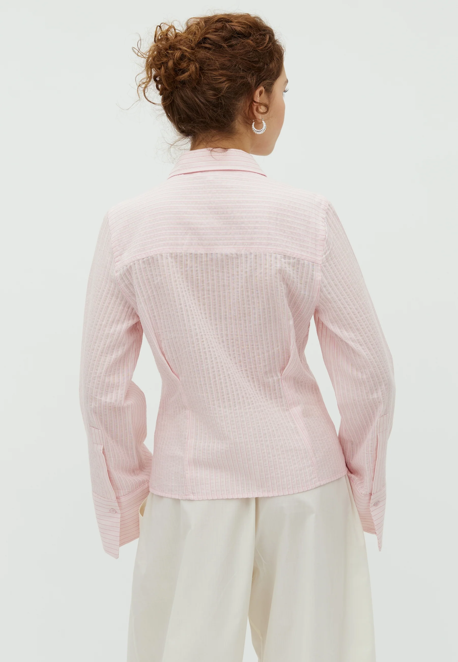 Kalanna-M Shirt - Pale Pink Stripe - Image 3