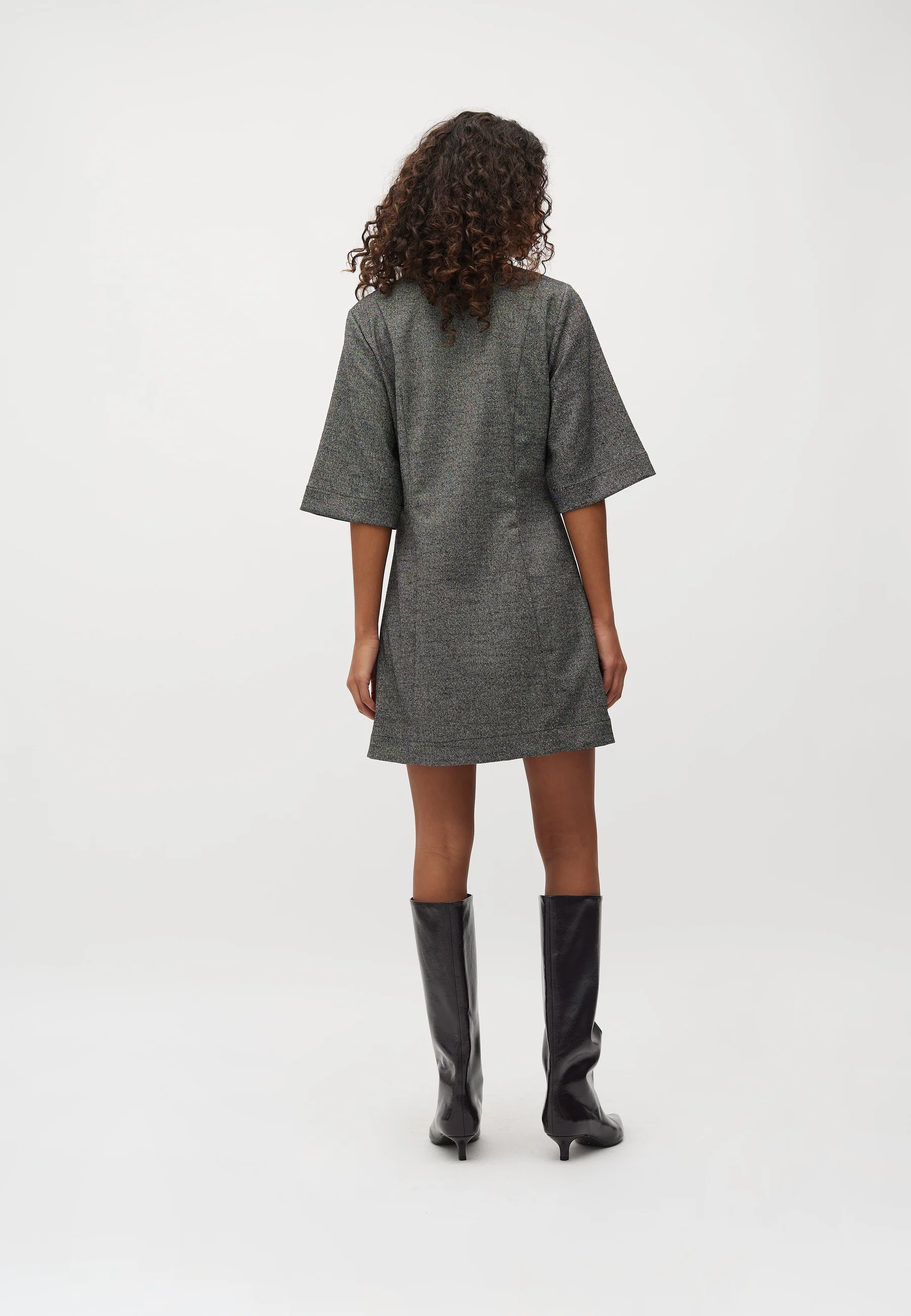 Kalira-M Dress - Charcoal Melange - Image 4