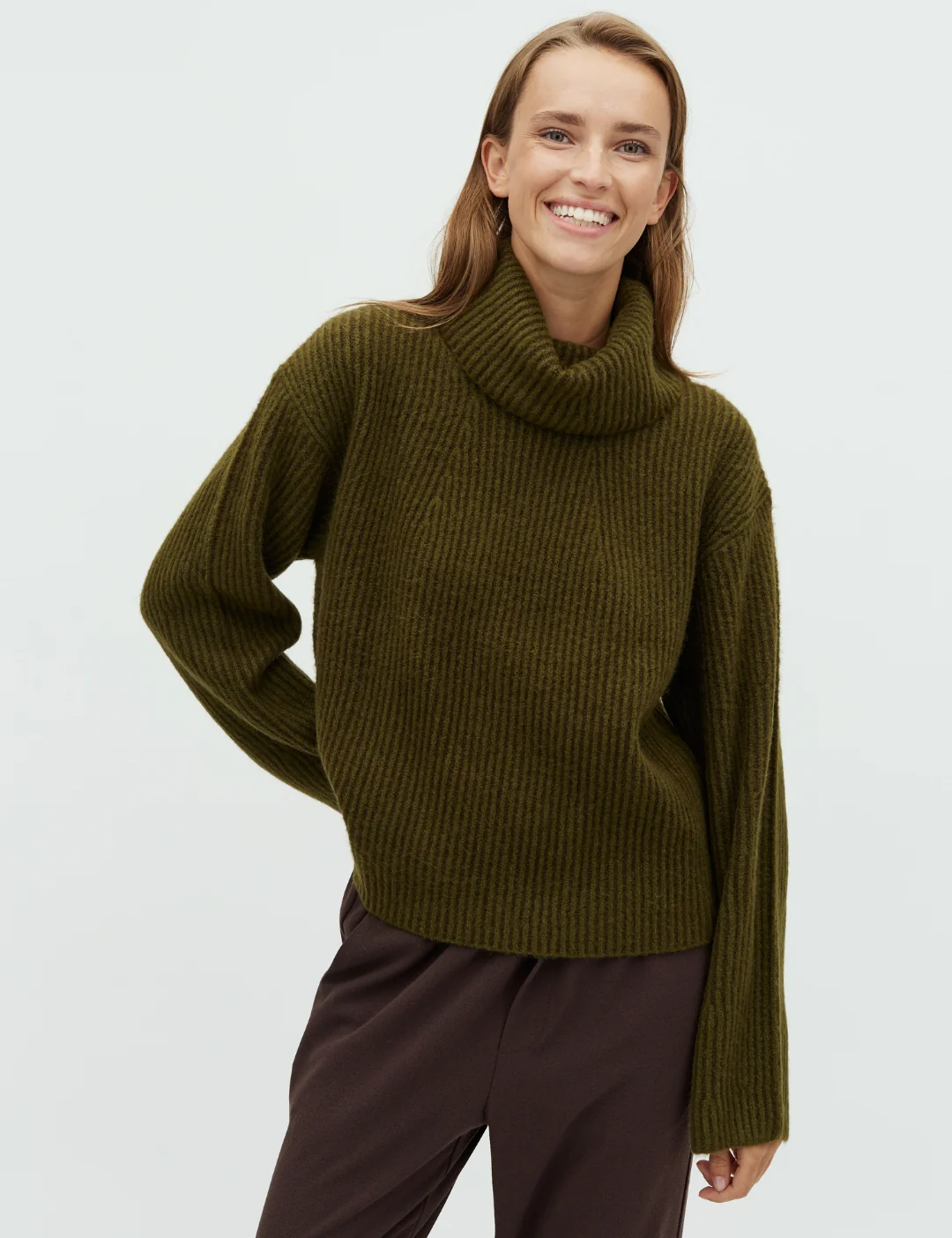 Kemina-M Turtleneck Sweater - Army Mix