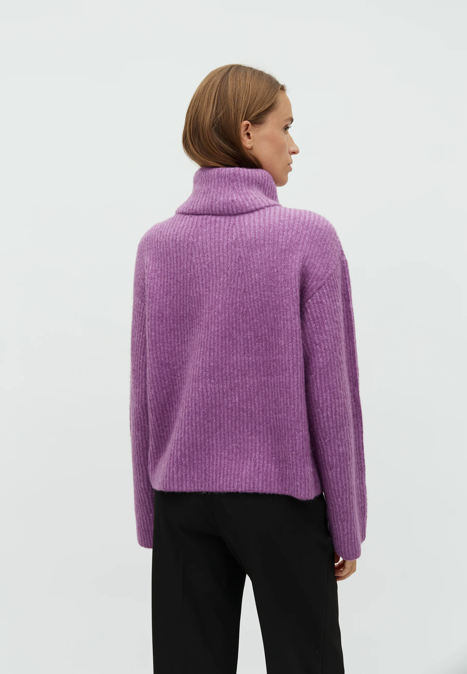 Kemina-M Turtleneck Sweater - Gentle Violet Stripe - Image 2