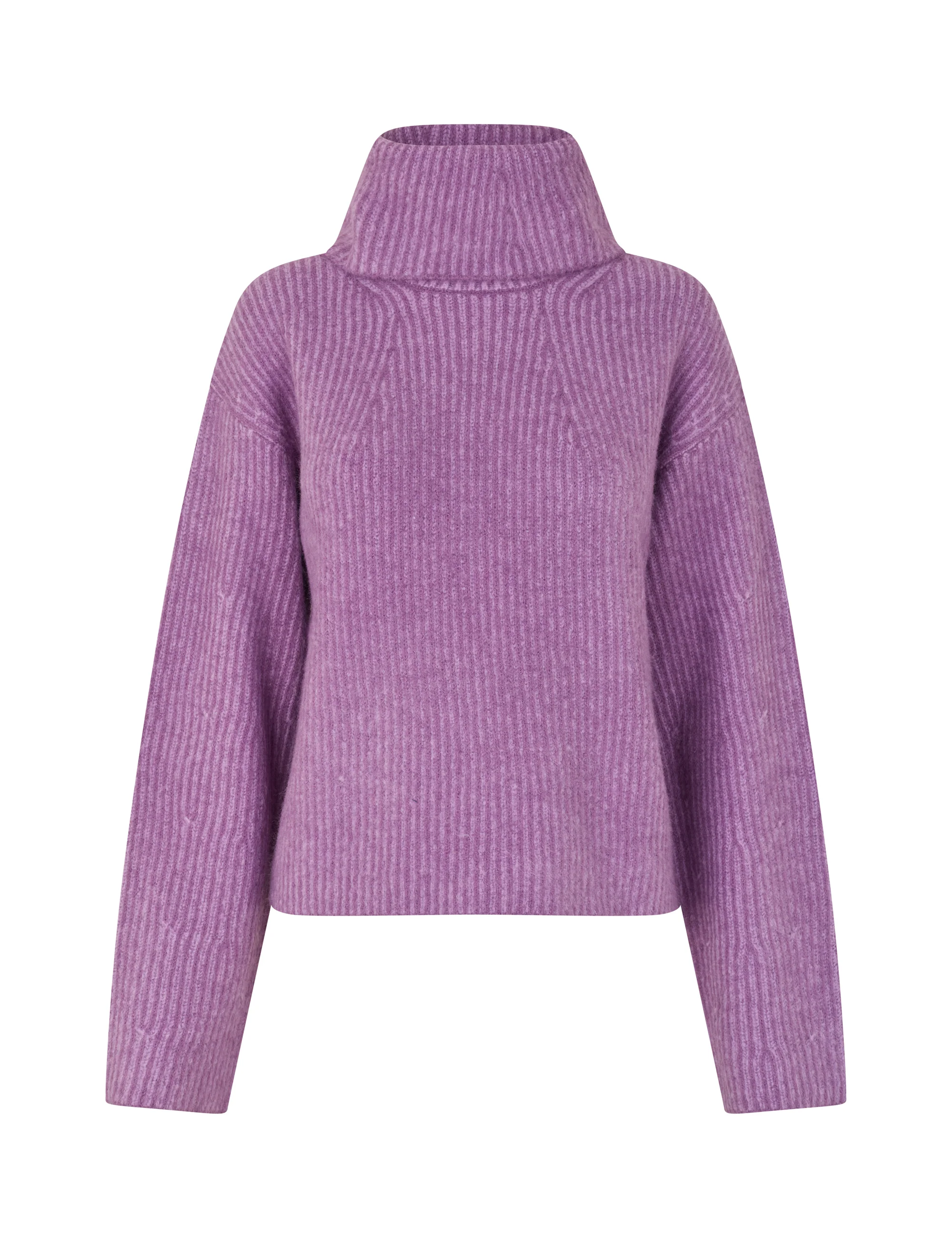 Kemina-M Turtleneck Sweater - Gentle Violet Stripe - Image 4