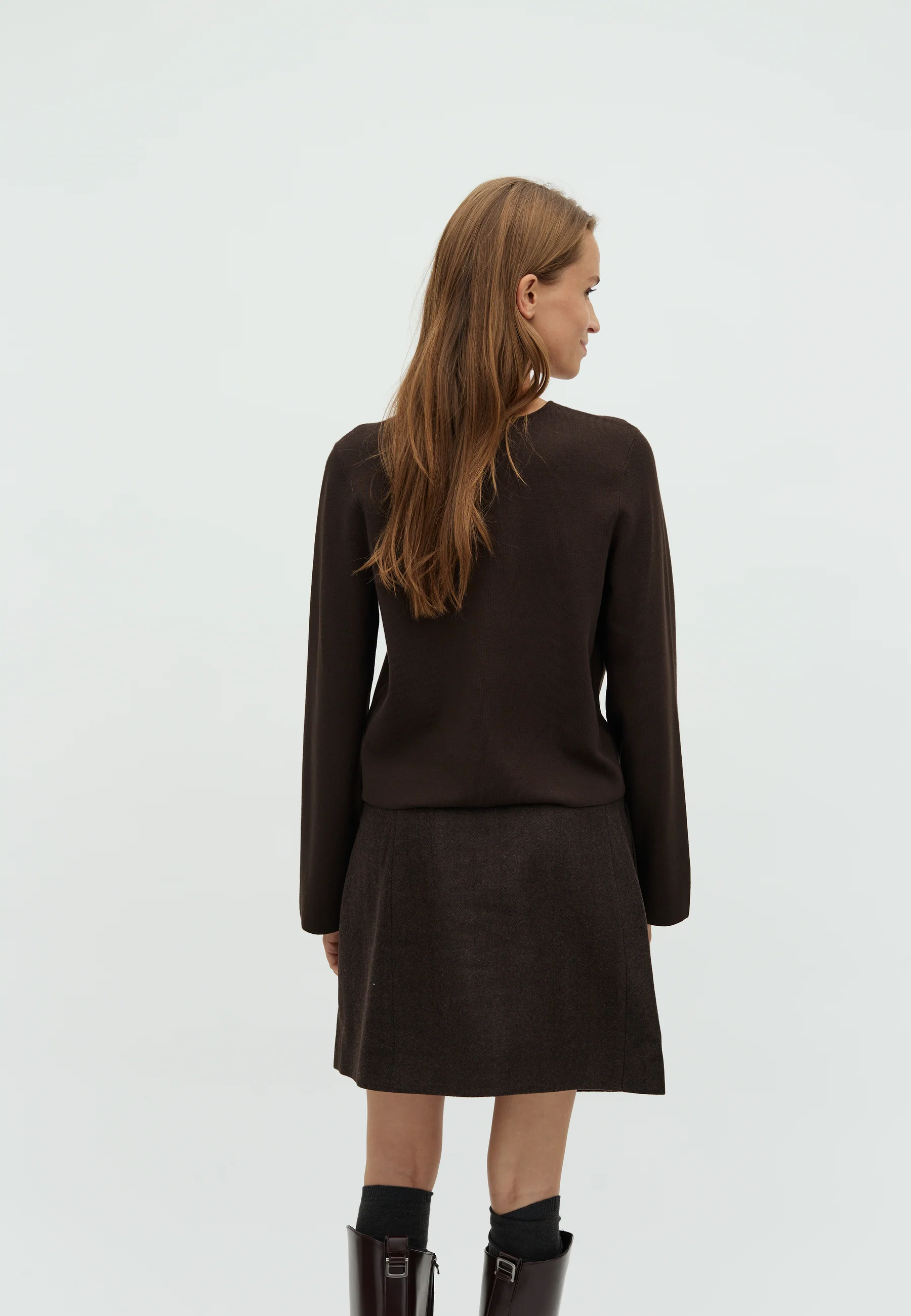 Keya-M Skirt - Brown Black Twill - Image 4