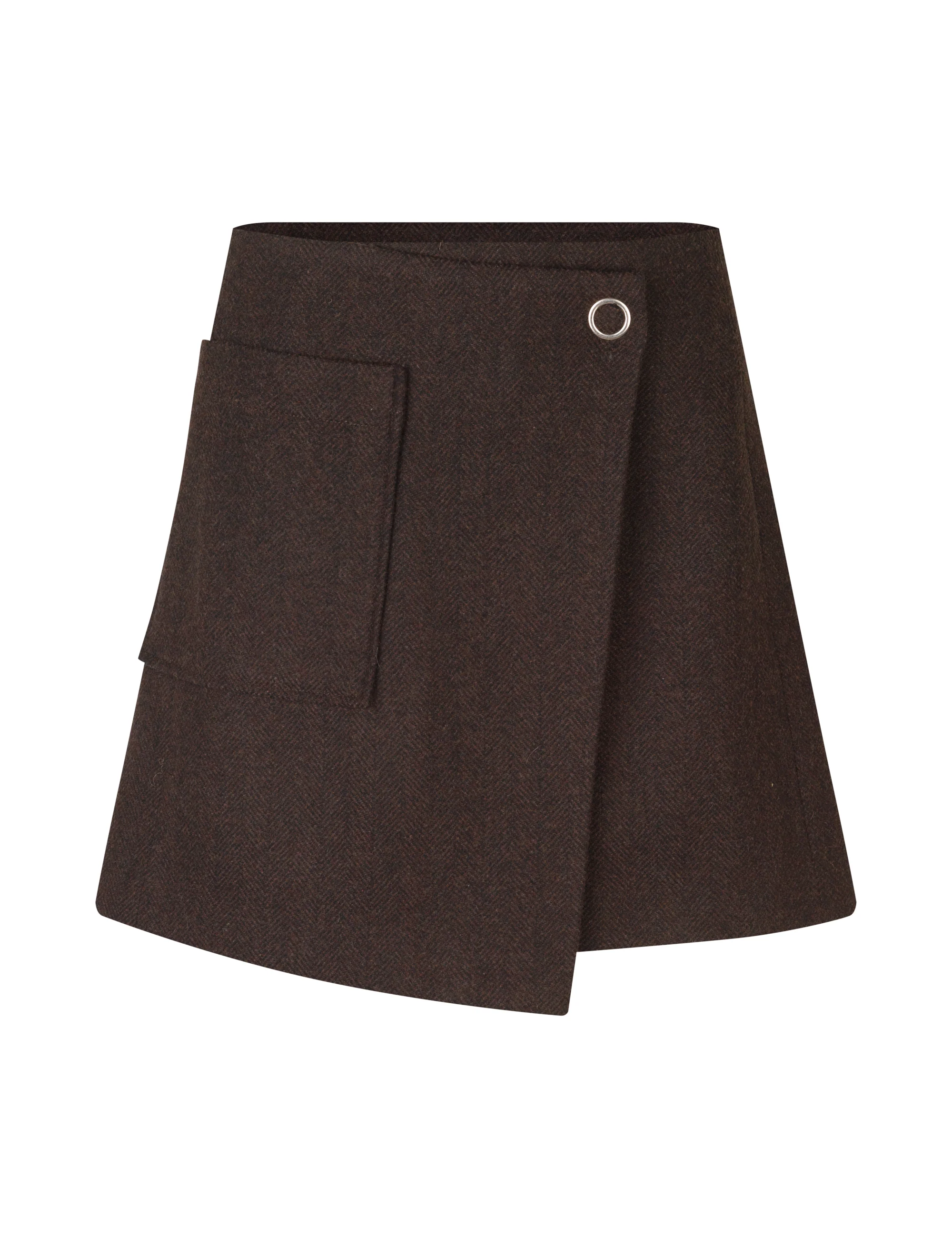 Keya-M Skirt - Brown Black Twill - Image 5