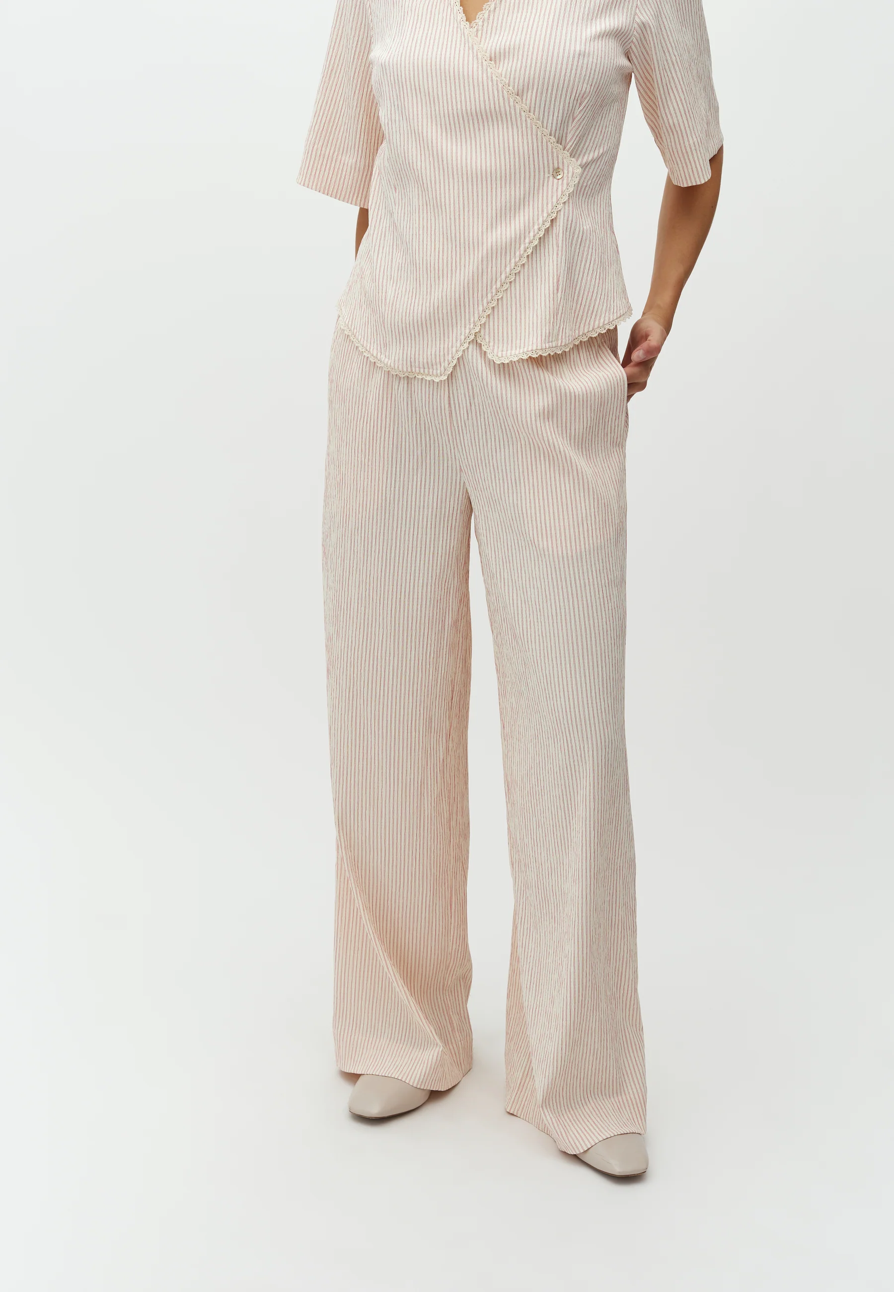 Leonella-M Trousers - Alita Red Stripe
