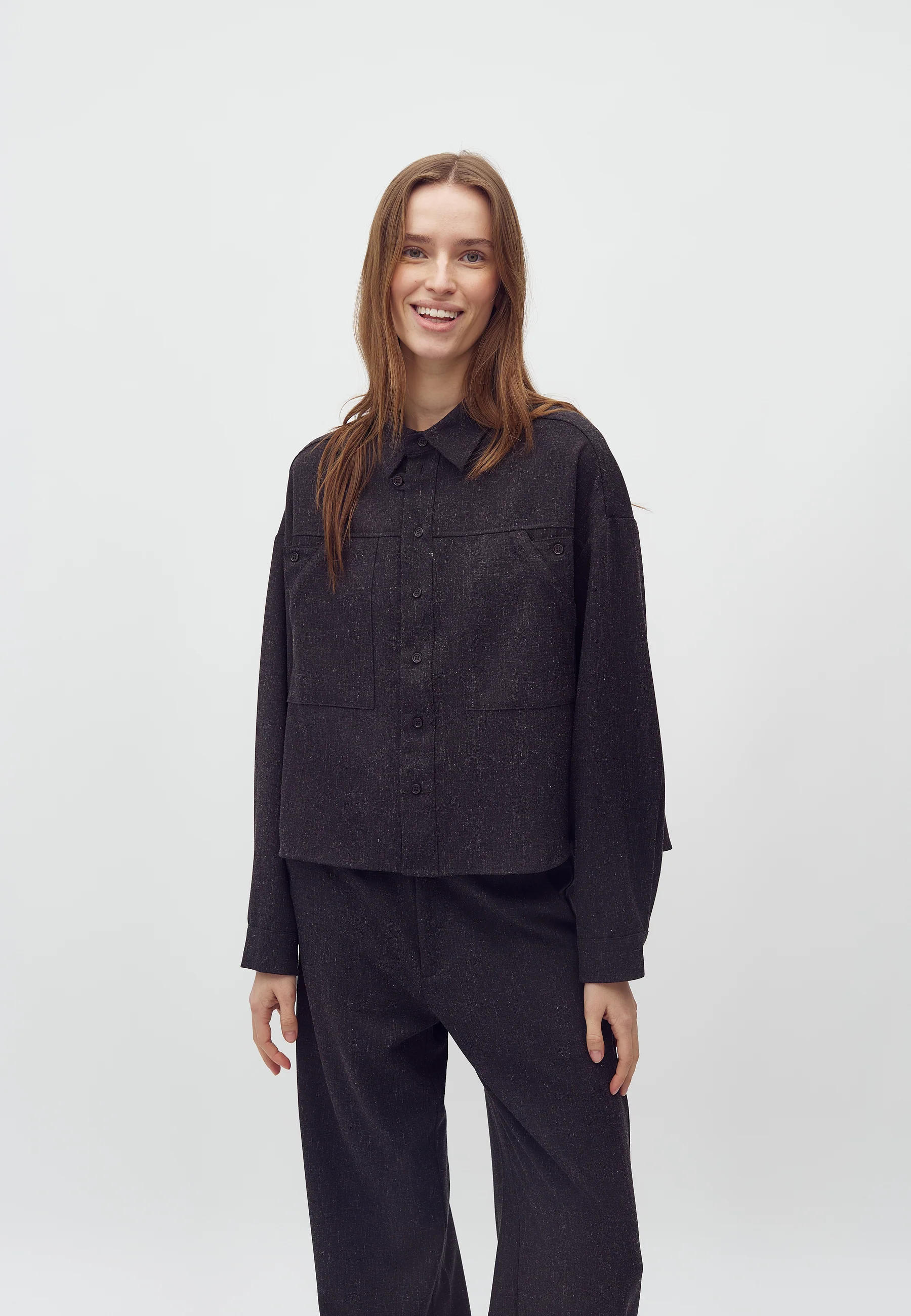 Levya-M Shirt - Midnight Navy Melange - Image 2