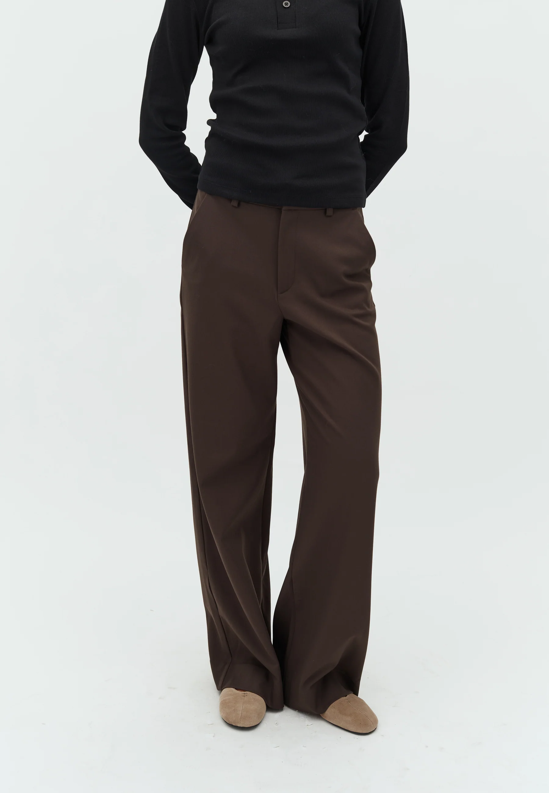 Lucy-M Trousers - Coffee Brown - Image 2