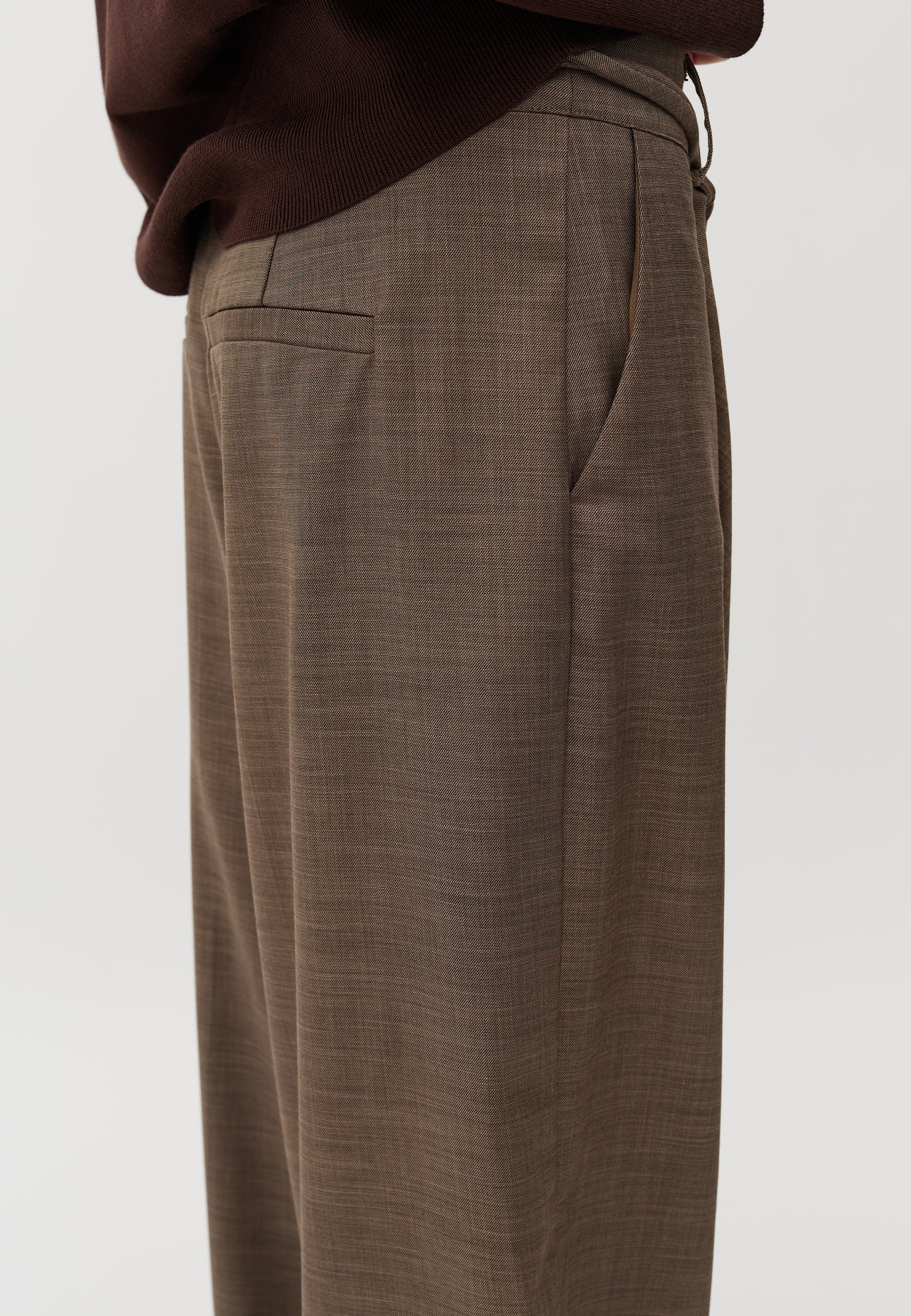 Lyrica-M Suit Trousers - Chicory Coffee Melange - Image 4