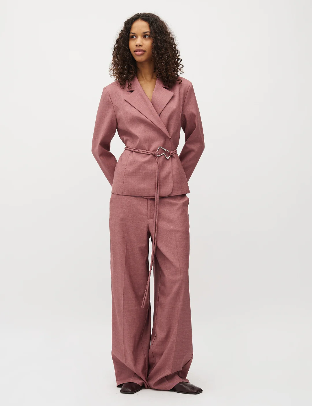 Lyrica-M Suit Trousers - Rose Brown Melange