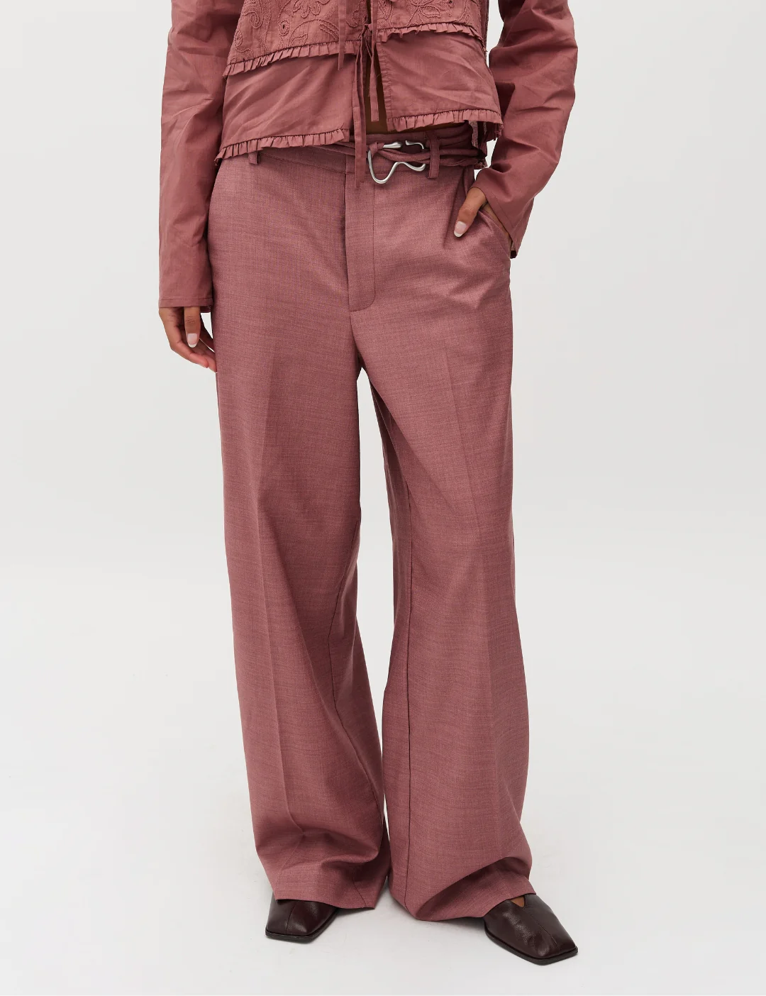 Lyrica-M Suit Trousers - Rose Brown Melange - Image 2
