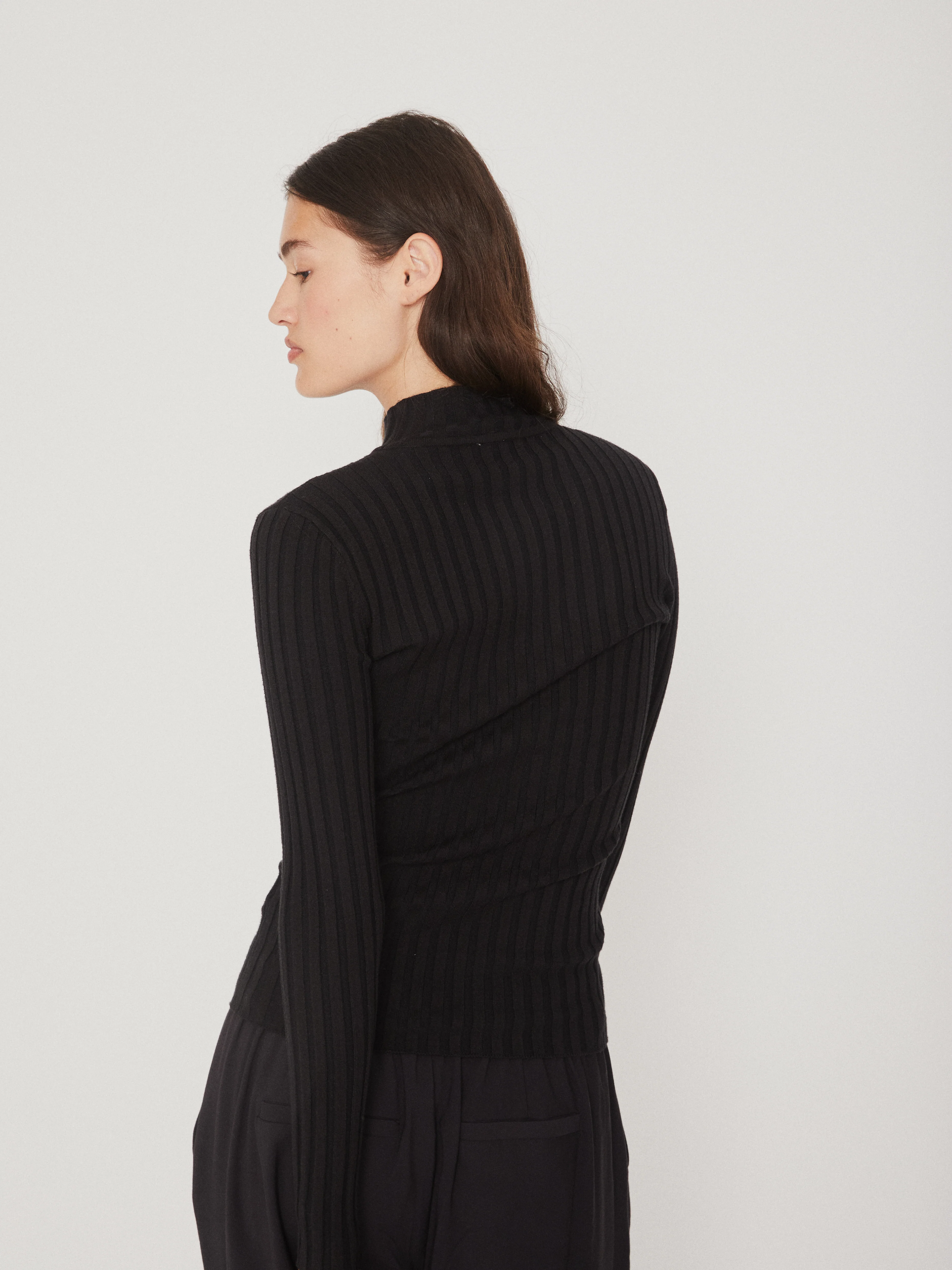Magen Knit Blouse - Black - Image 2