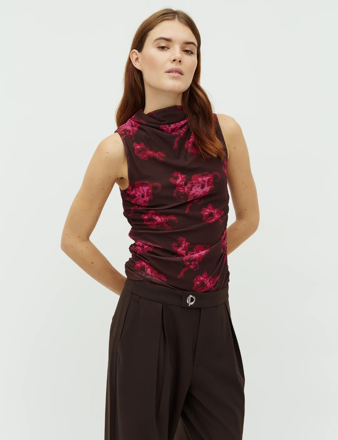 Marceline-M Top - Dark Florella Print