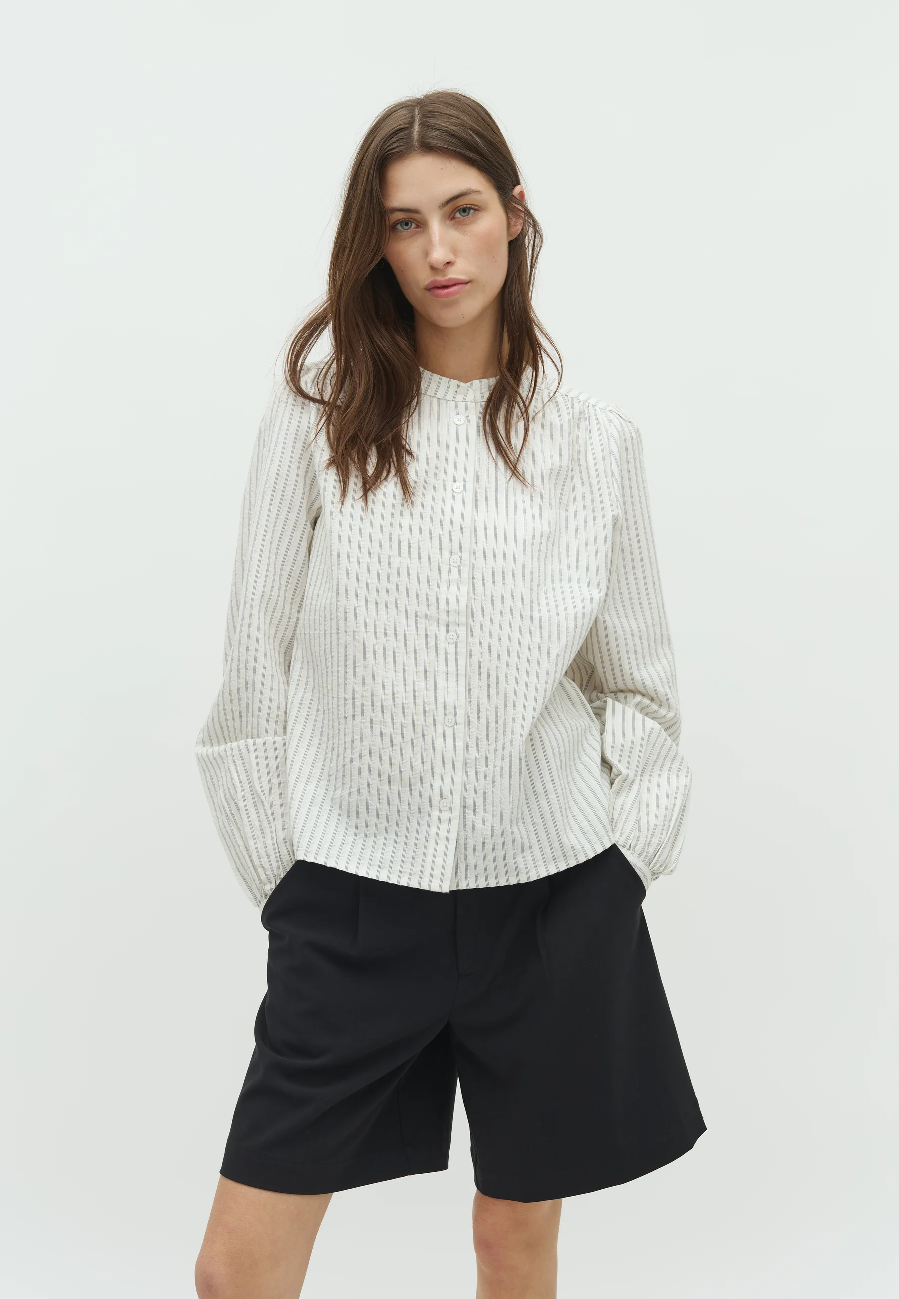 Mathily-M Shirt - Light Sugar Blue Stripe